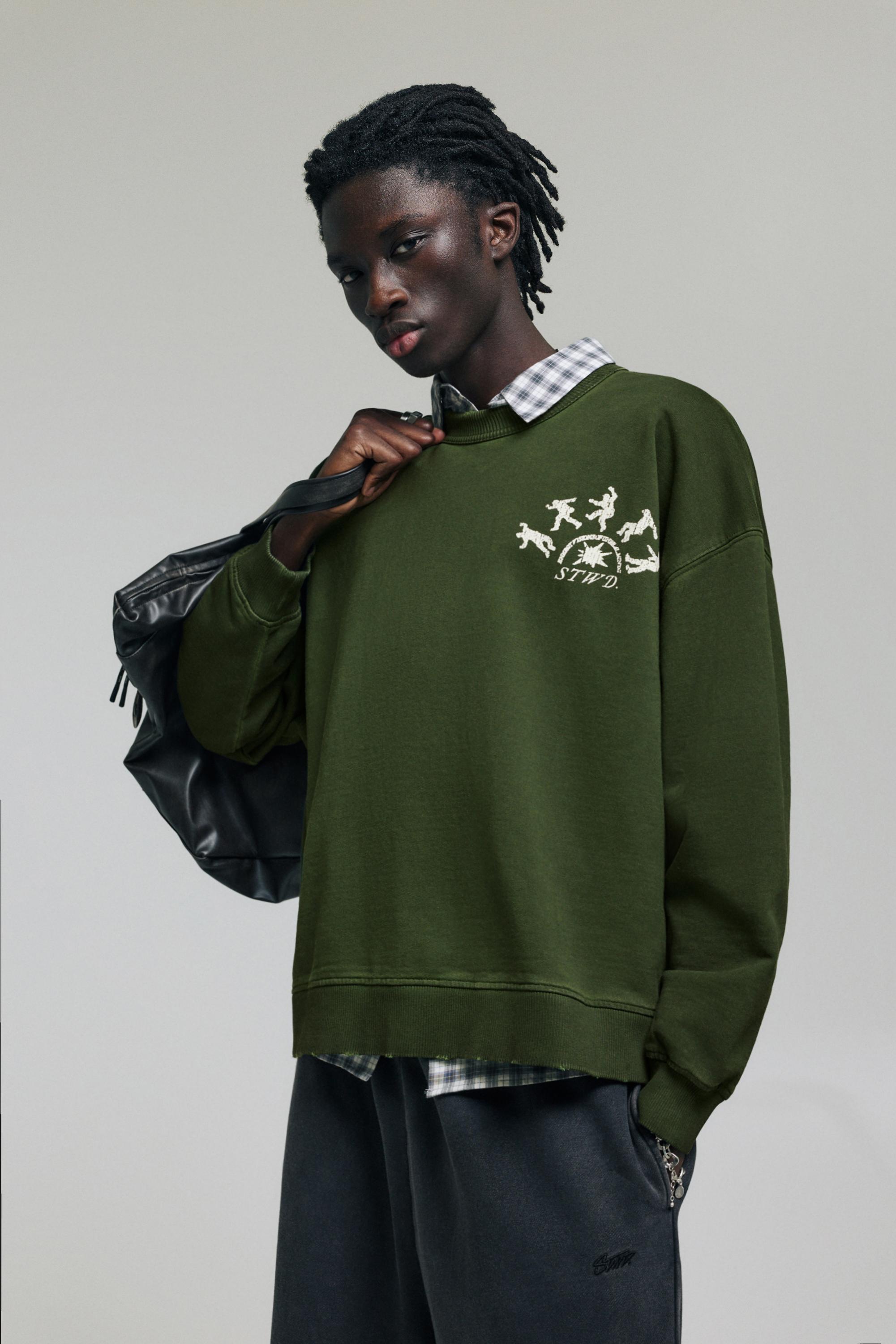 Acid green graphic sweatshirt — Green