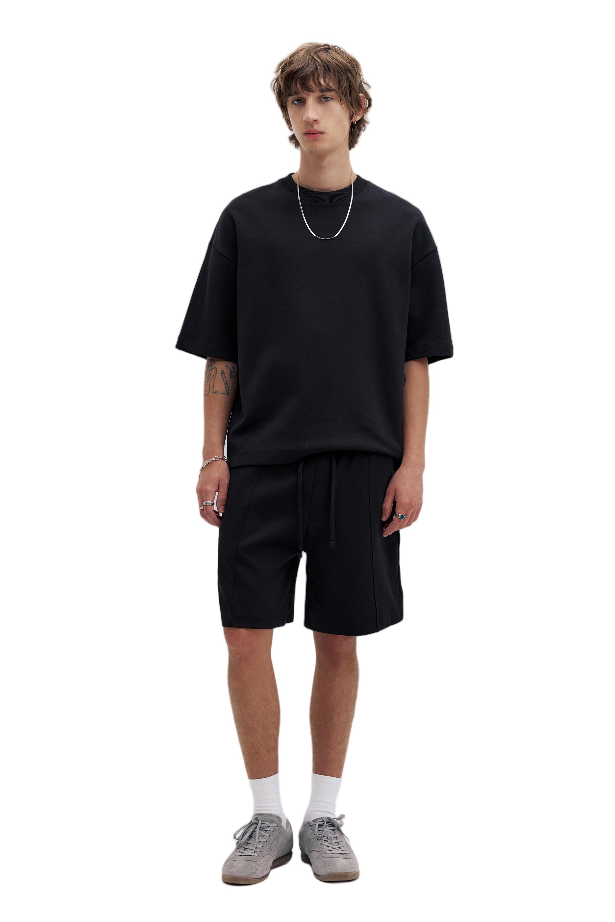 Interlock short sleeve sweatshirt — Black