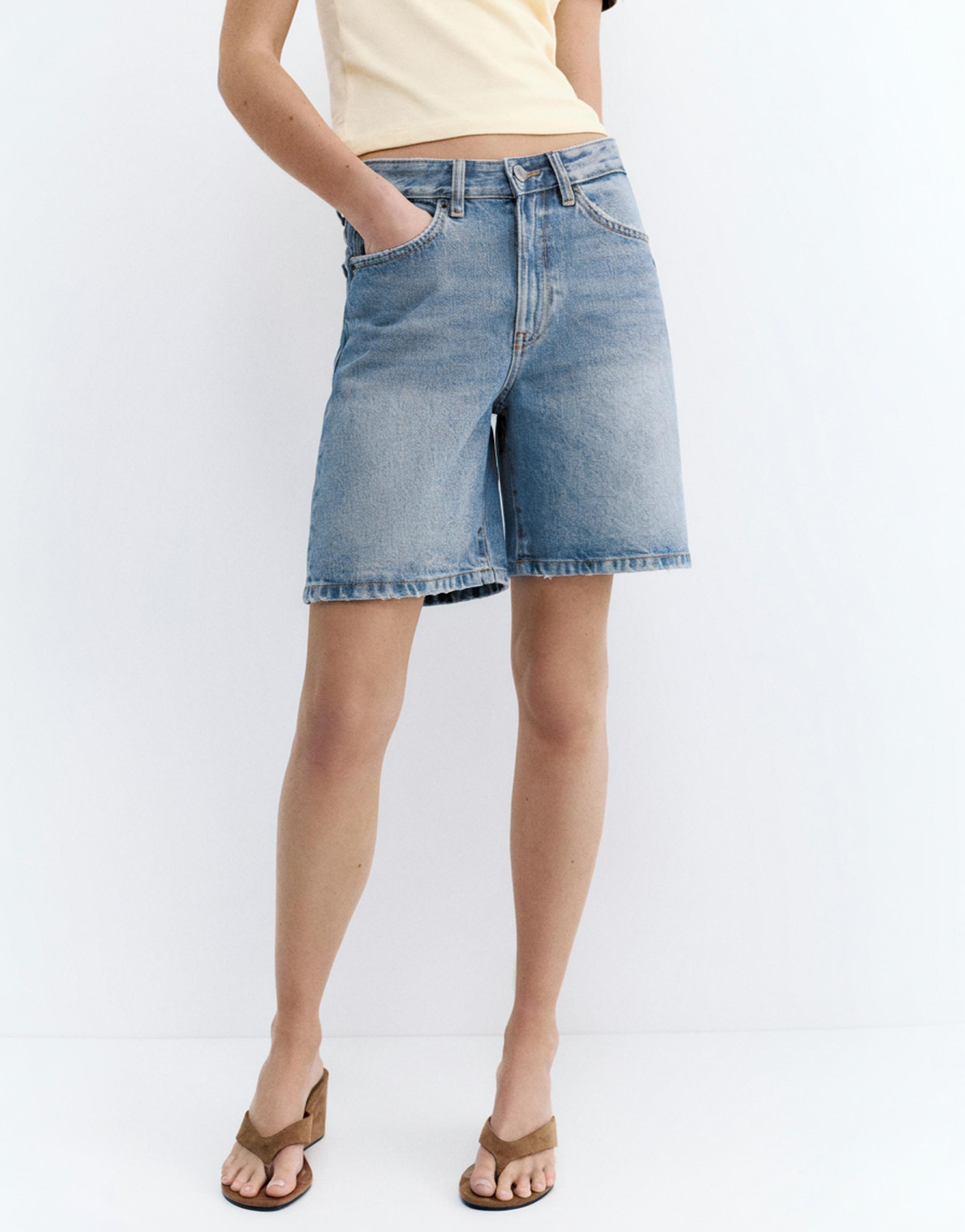Denim bermuda şort - Görsel 6