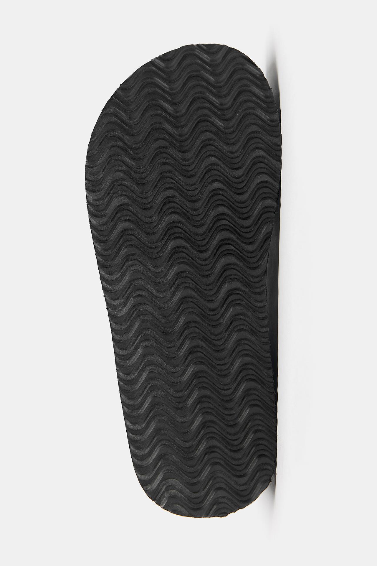 Platform wedge sandals — Black