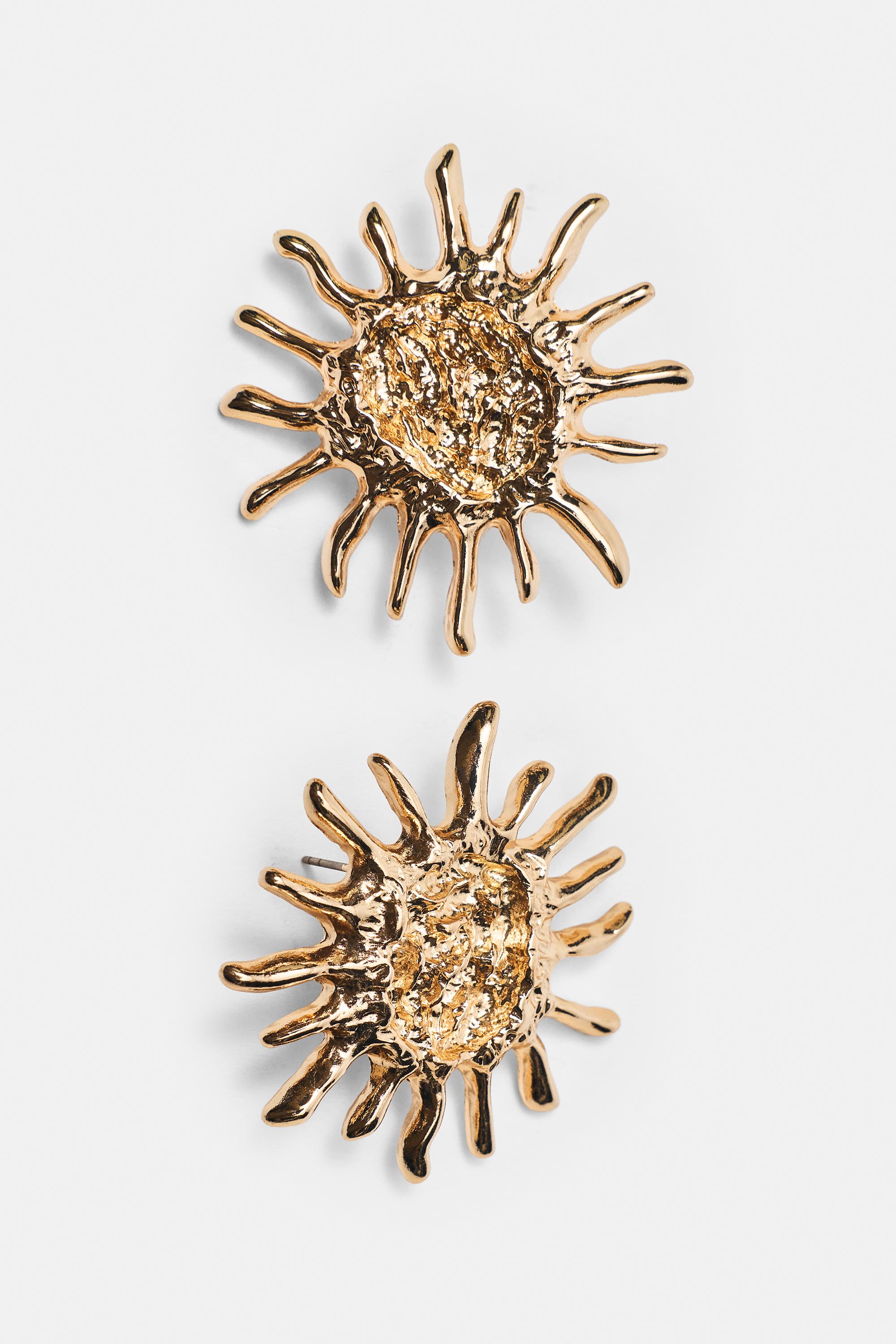 Sun earrings — Gold
