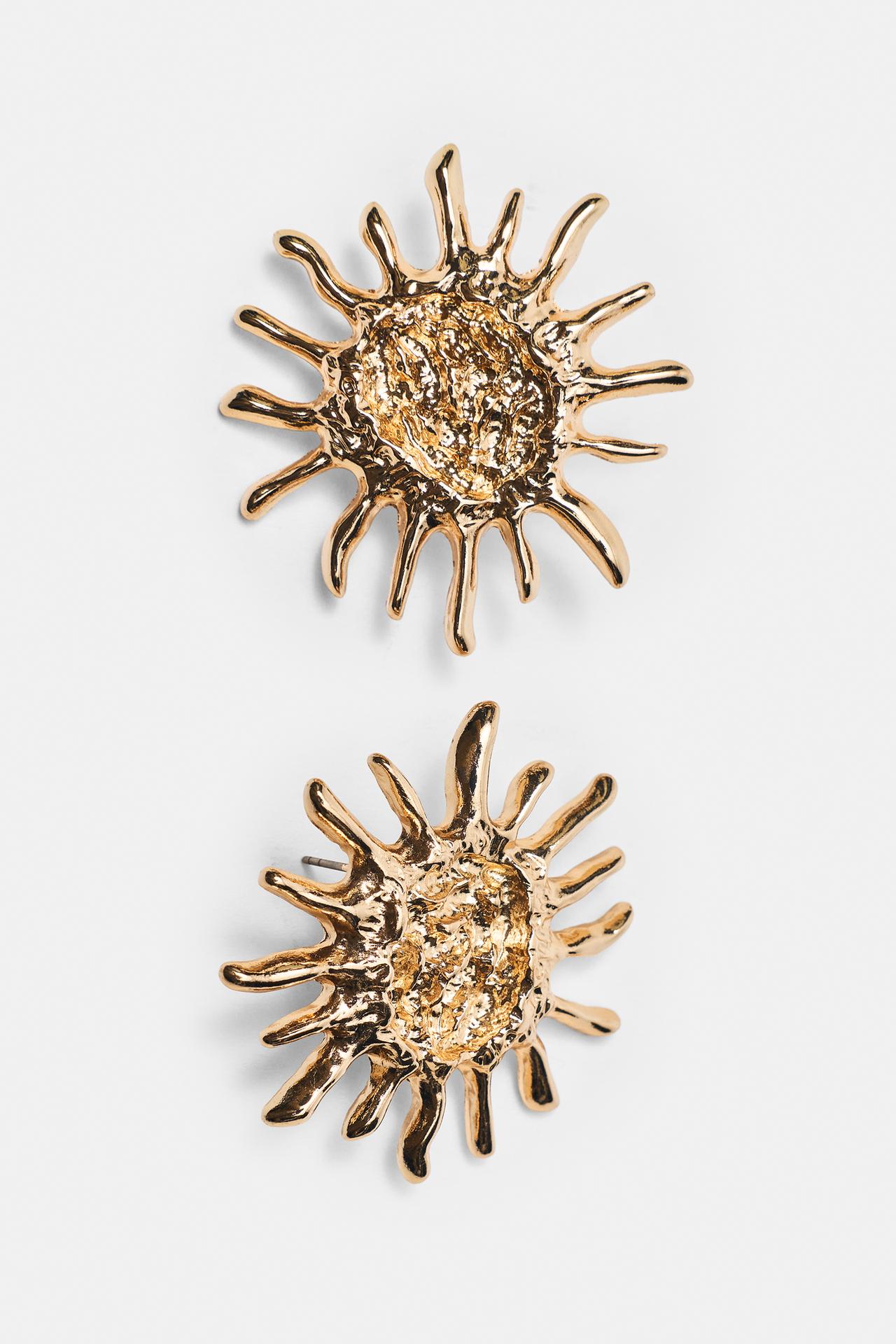 Sun earrings — Gold
