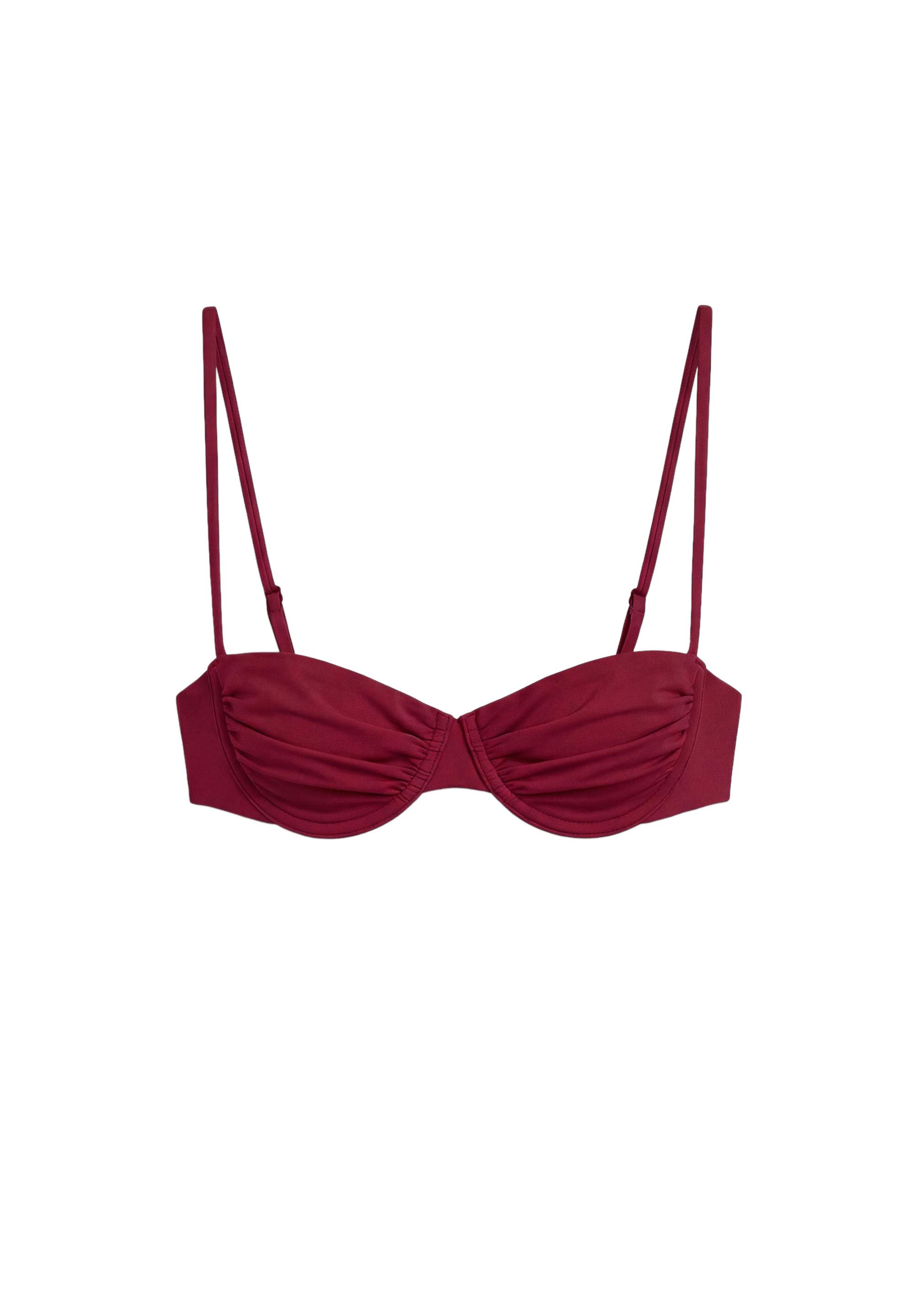 Balconette bikini top — Maroon