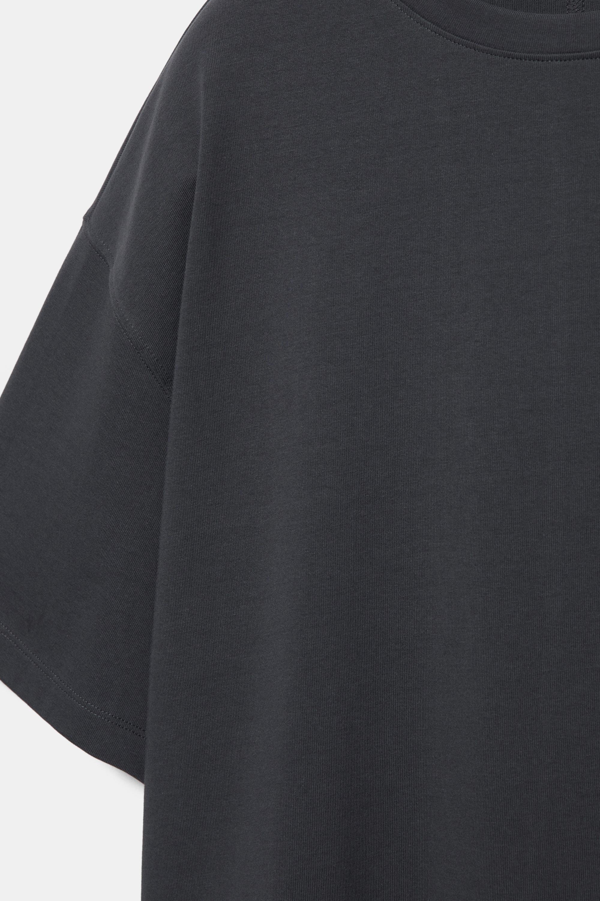 Boxy fit short sleeve T-shirt — Anthracite grey