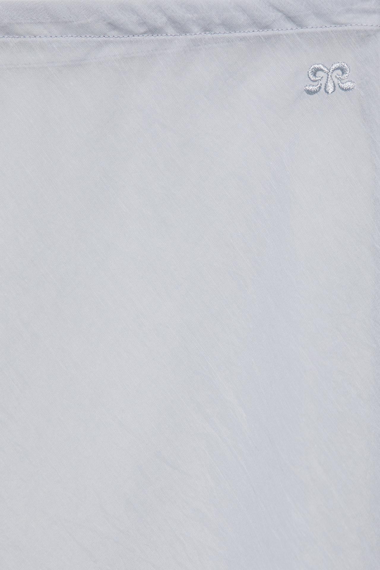 Semi-sheer straight skirt — Bluish grey