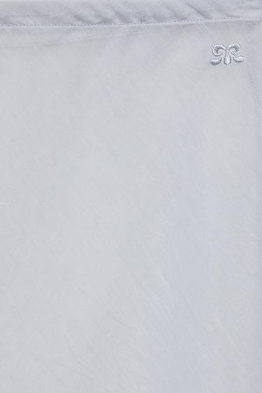 Semi-sheer straight skirt — Bluish grey 7