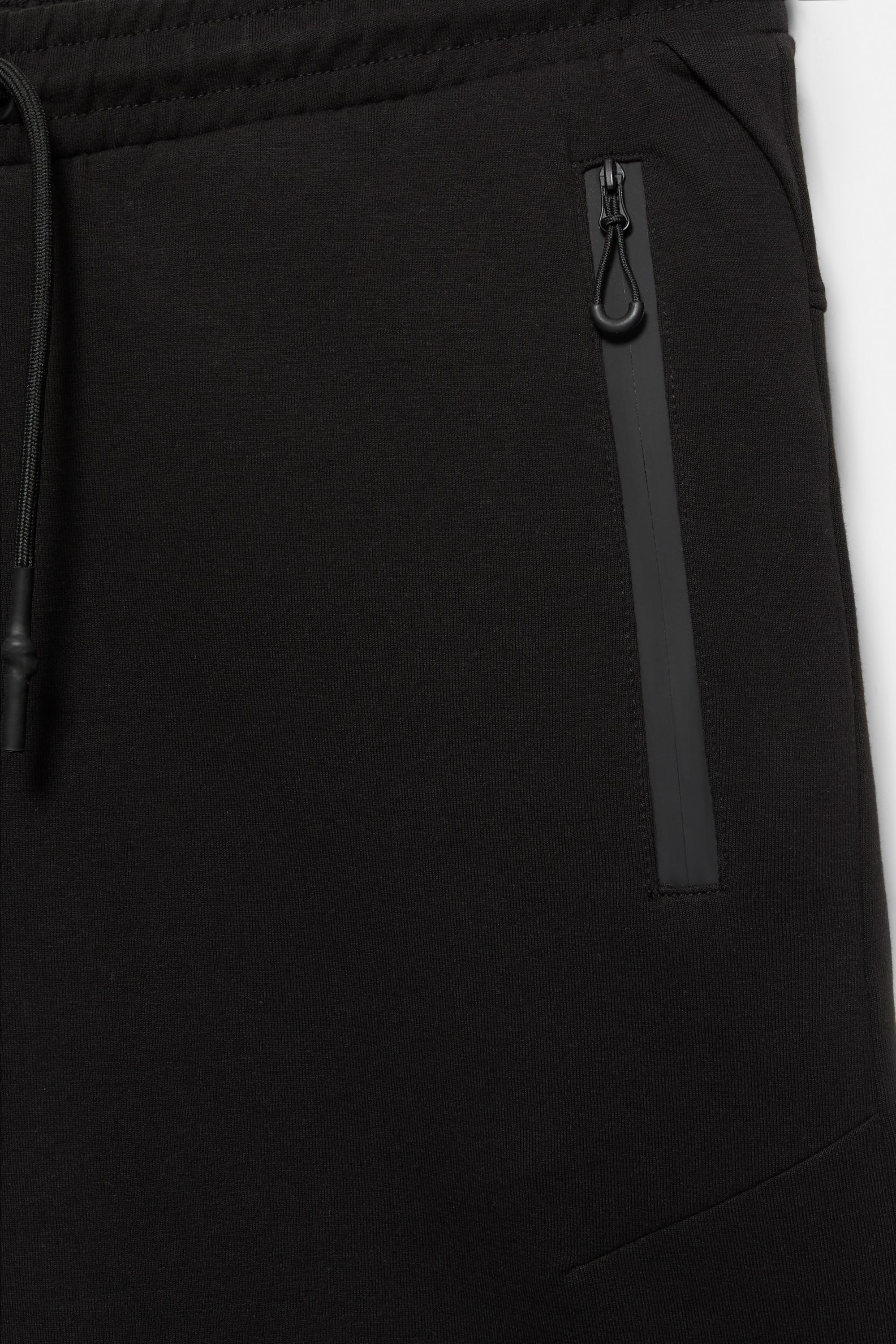 Regular fit jogger Bermuda shorts — Black