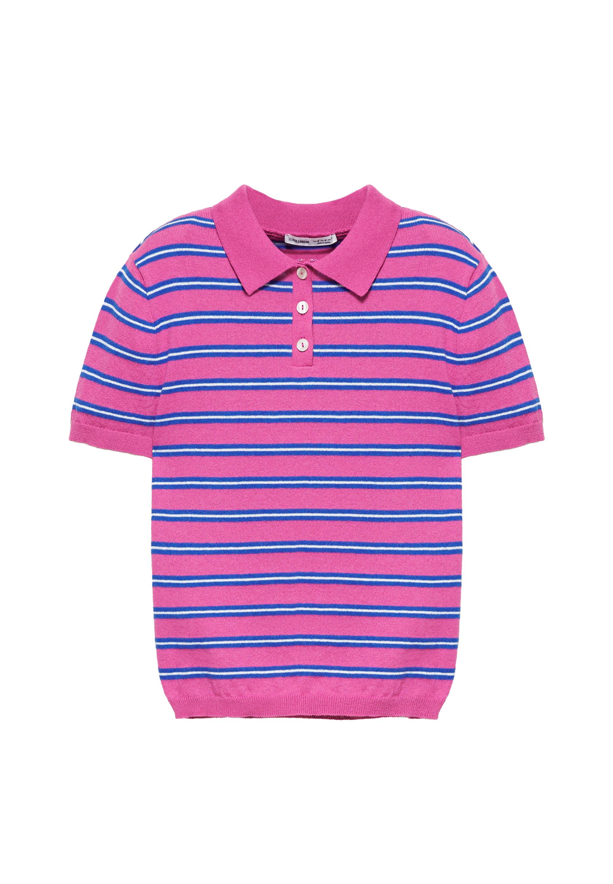 Çizgili örgü polo - Görsel 15