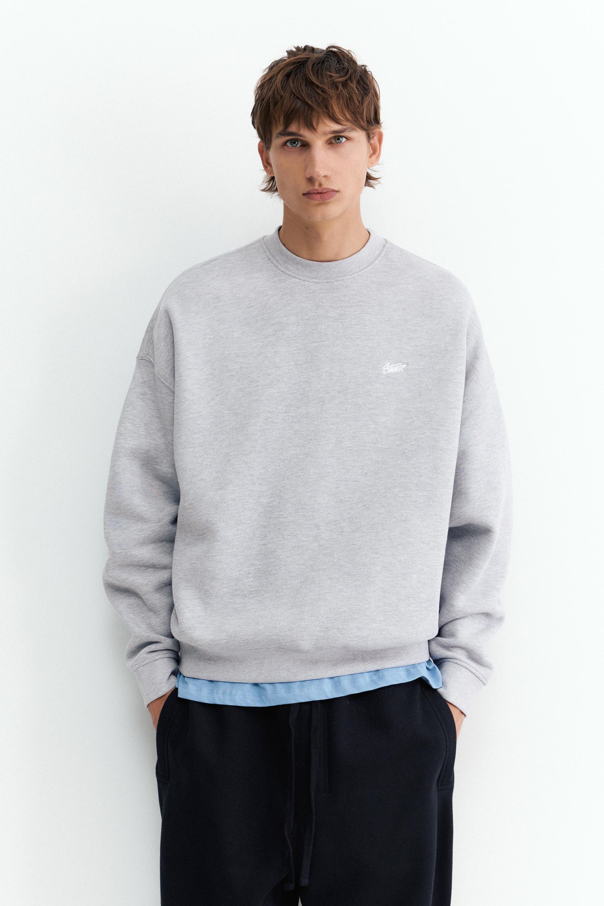 STWD boxy sweatshirt — Grey marl