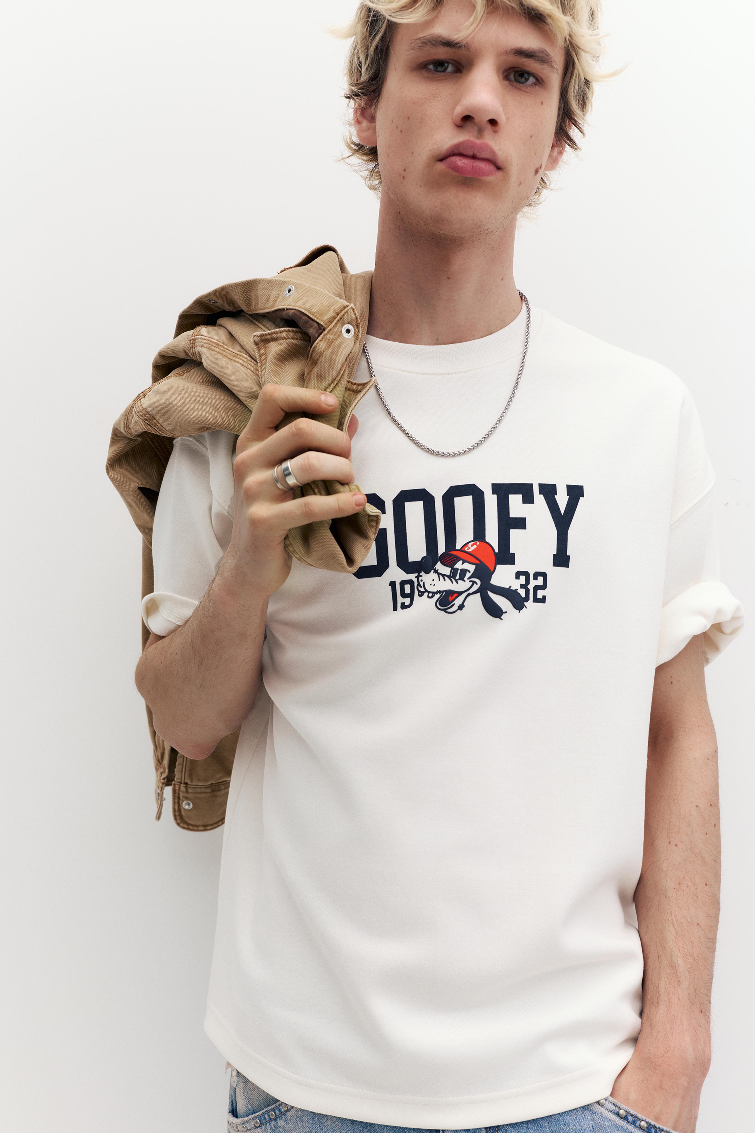 Goofy baskılı beyaz t-shirt - Görsel 16