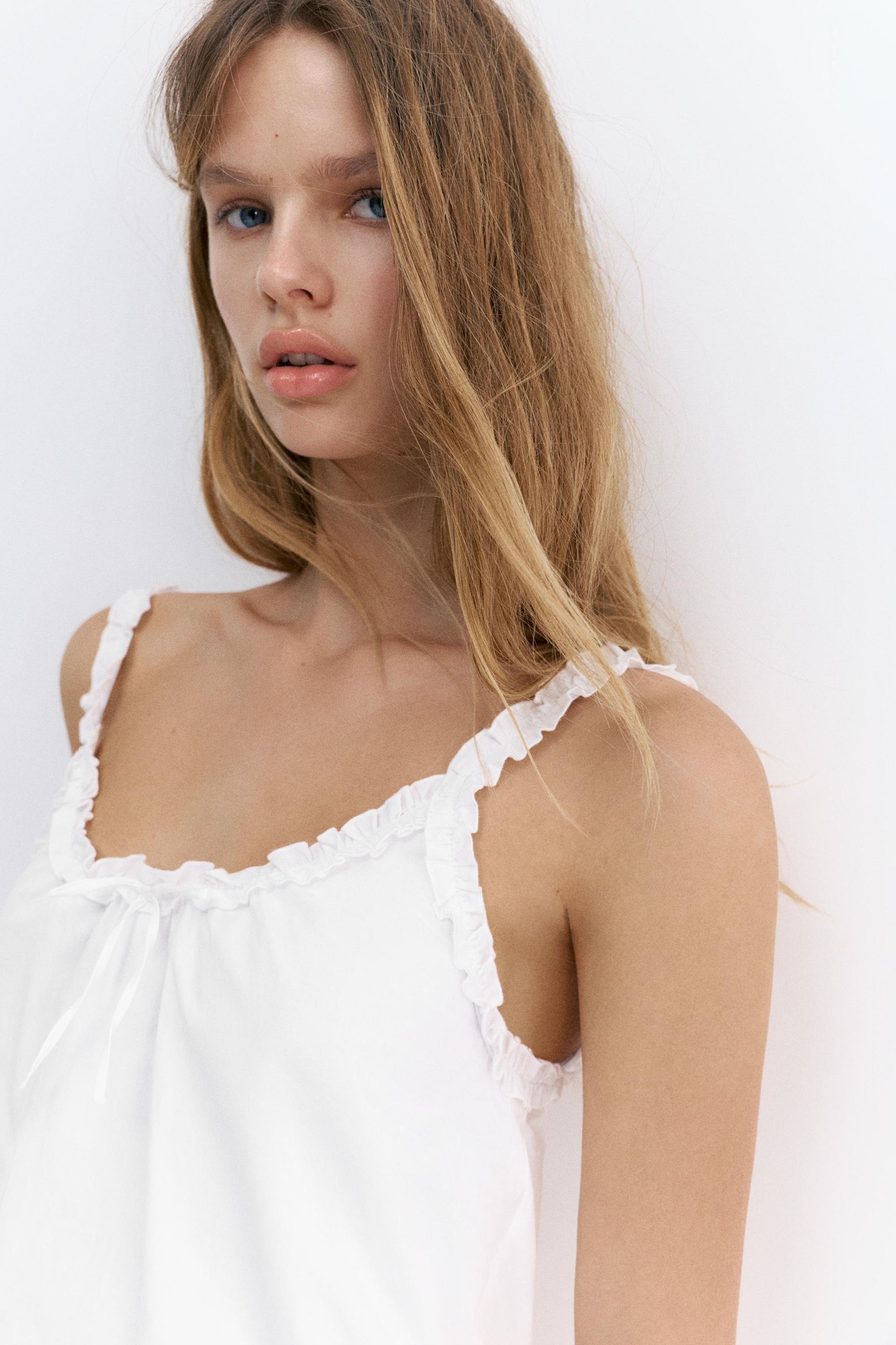 Kısa balon beyaz elbise - Görsel 9