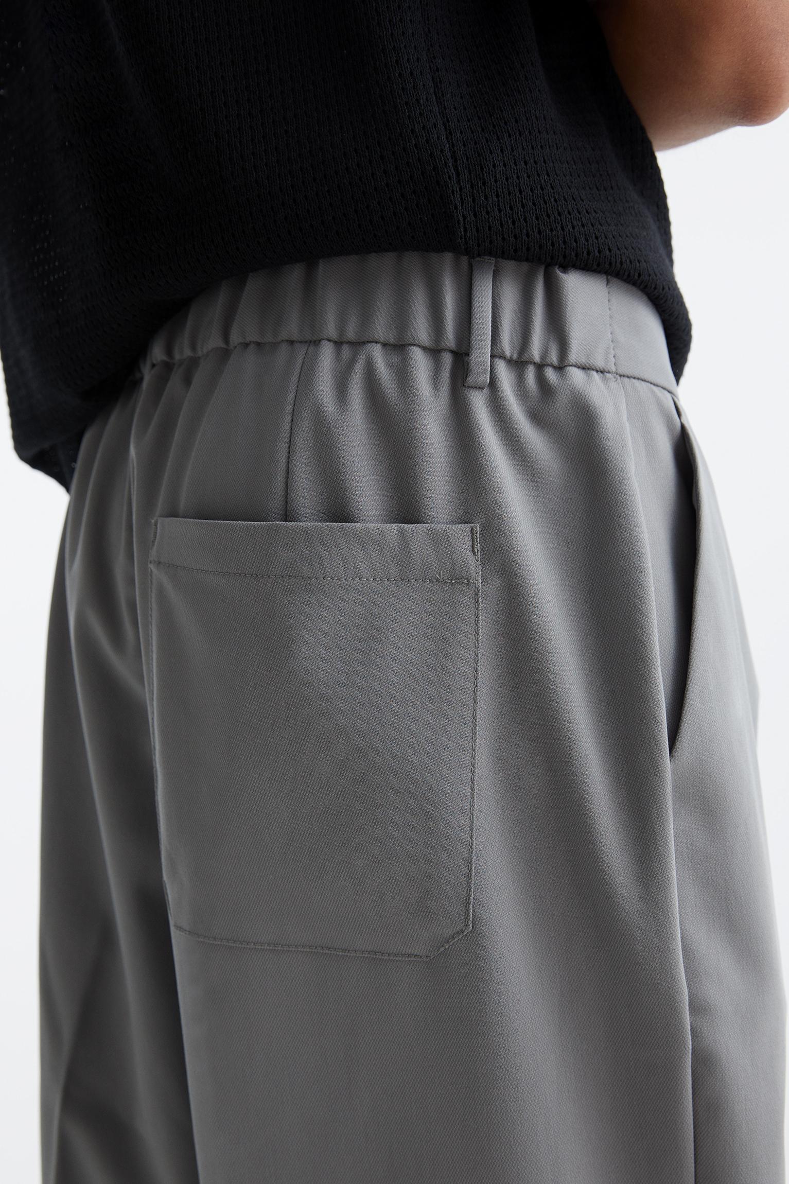 Wide-leg tailored trousers — Grey