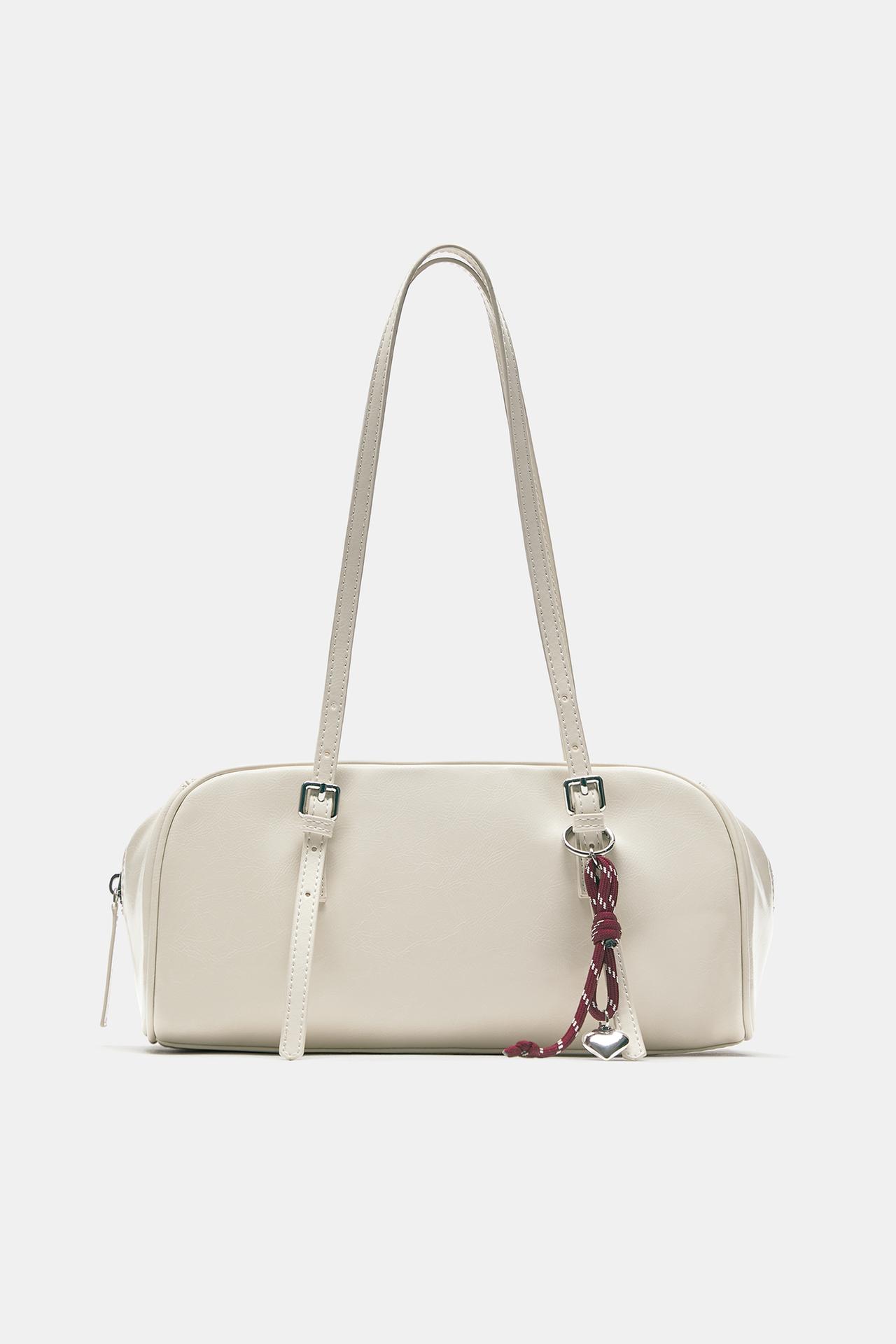 Embellished shoulder bag — Ecru