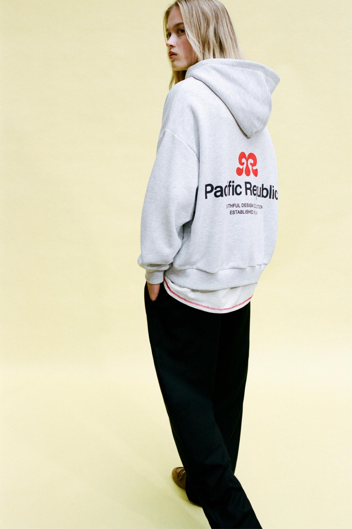 Hoodie Pull Chaqueta Pull And Bear Pacific Republic Cropped Hoodie