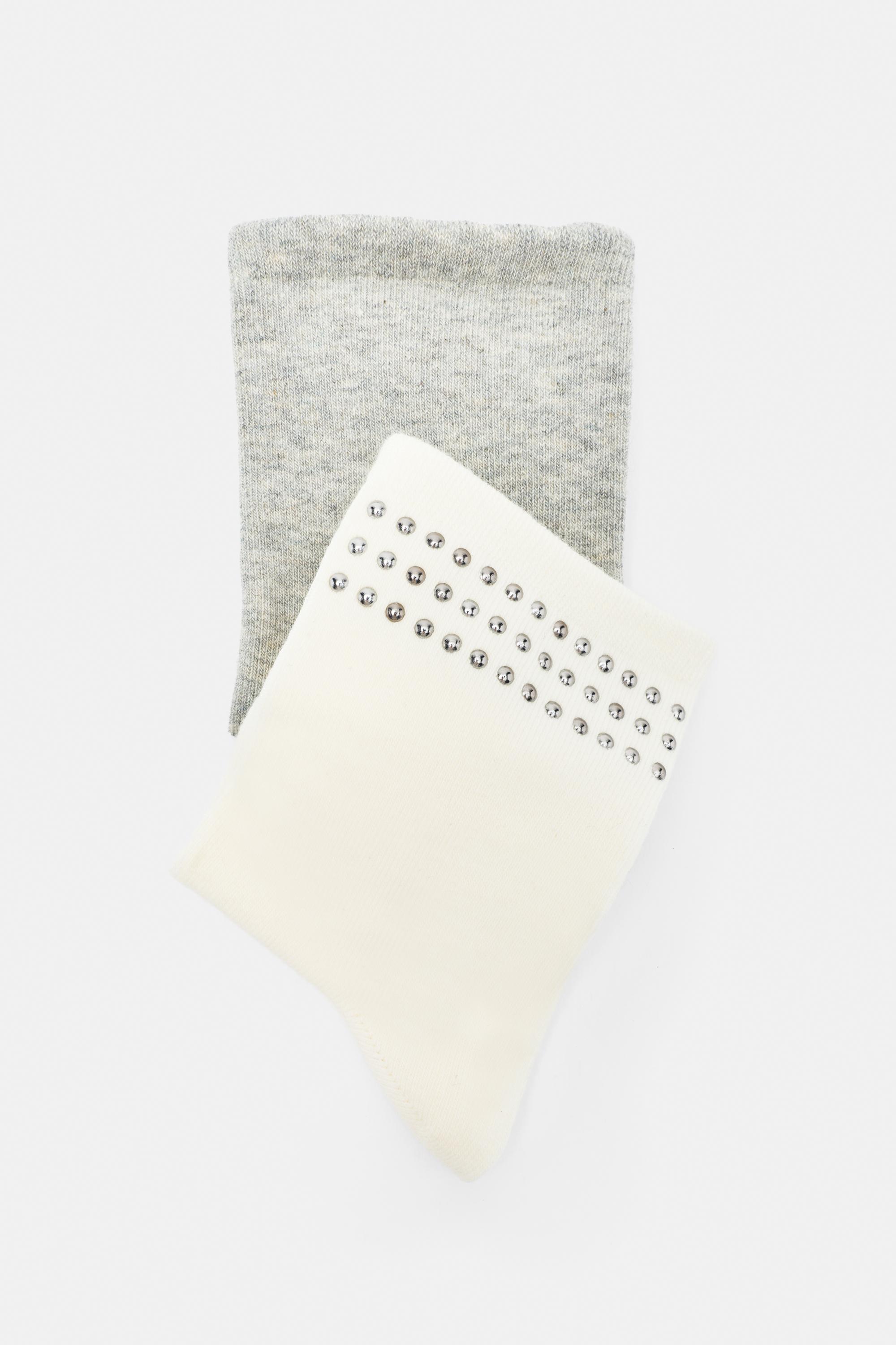 Studded socks — Off white