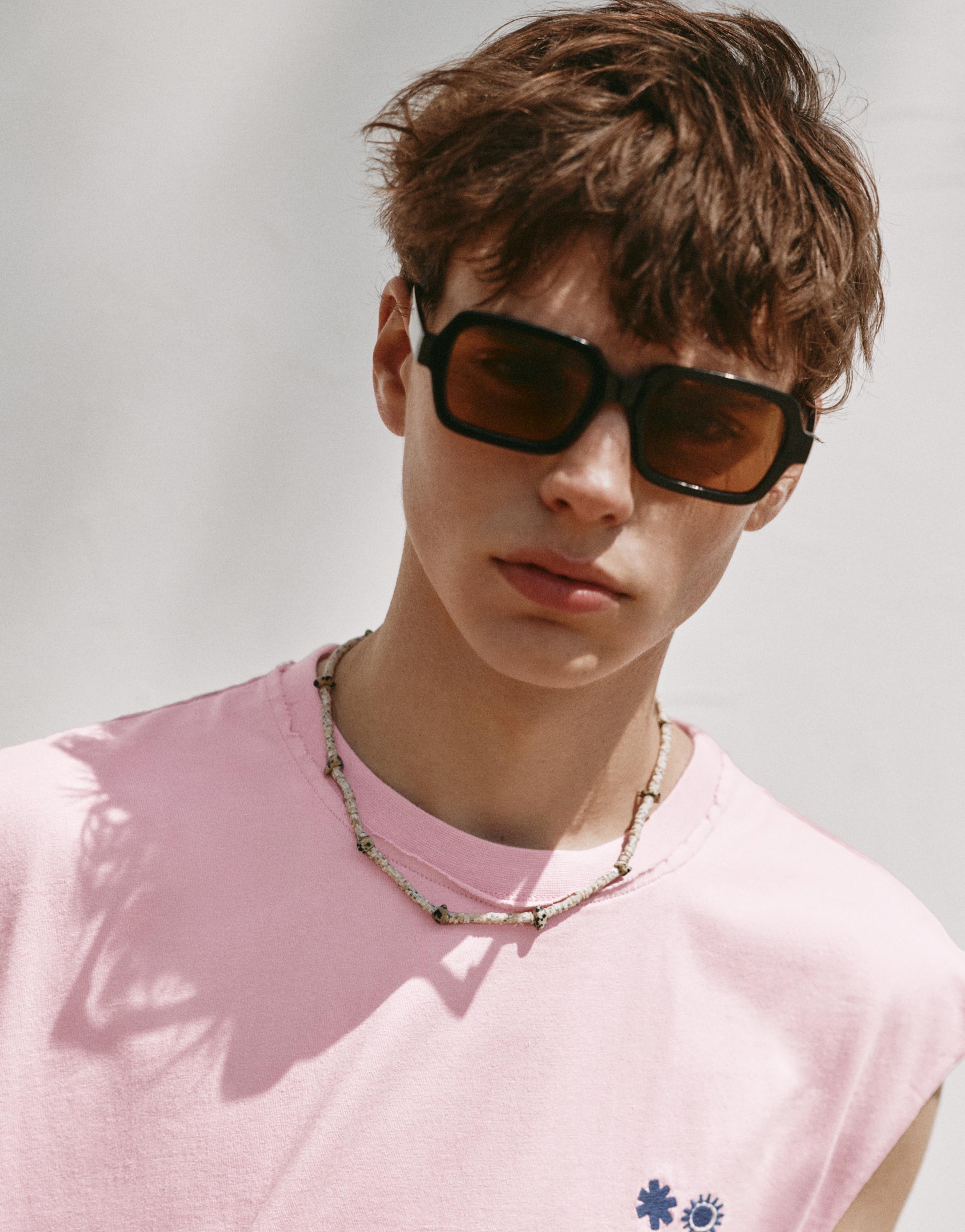 Ibiza boxy sleeveless T-shirt — Pink