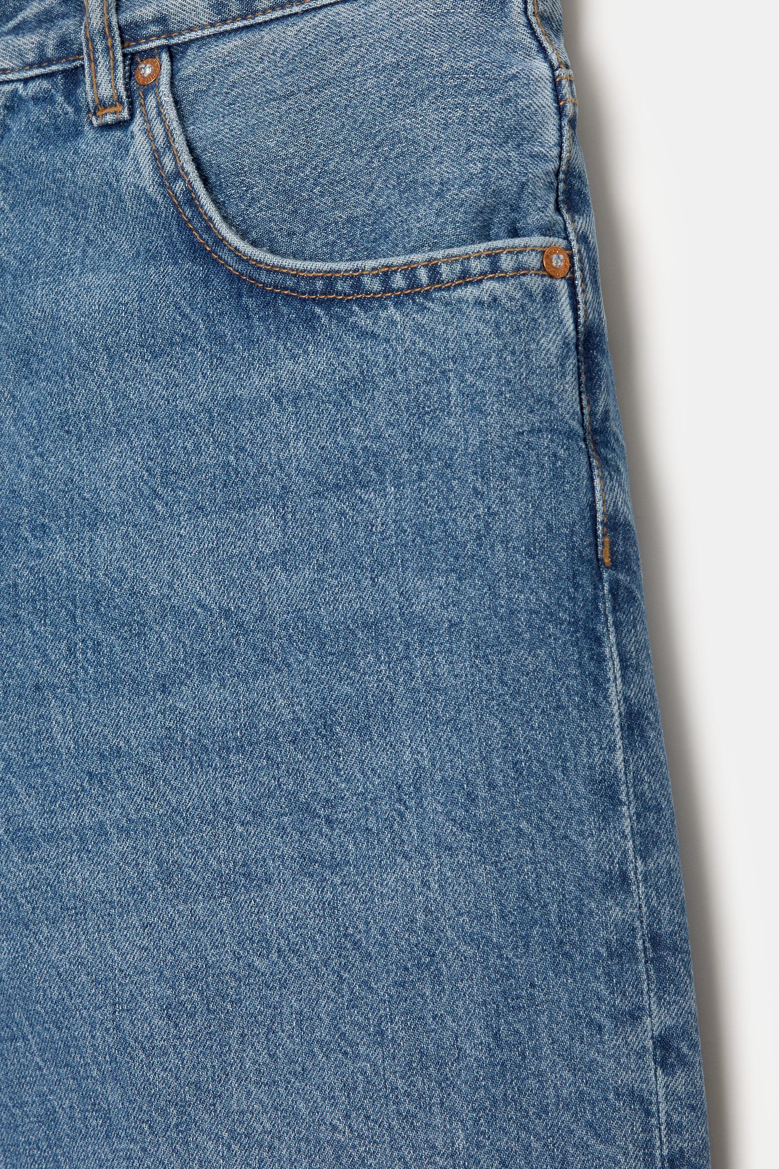 Baggy denim Bermuda shorts — Medium blue