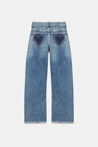 Low-rise straight jeans with studs — Medium blue 7