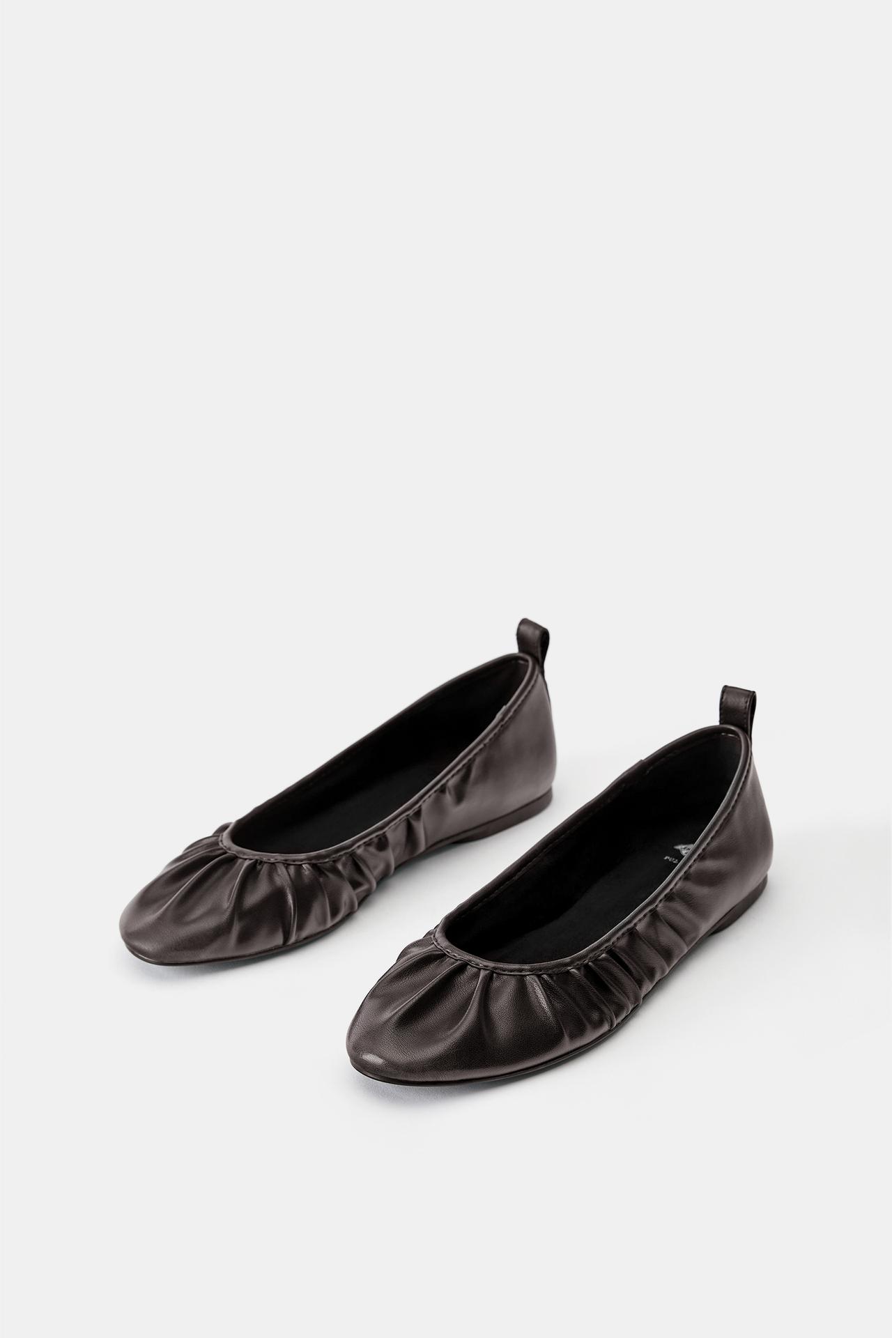 Dickies gathered ballerinas — Black