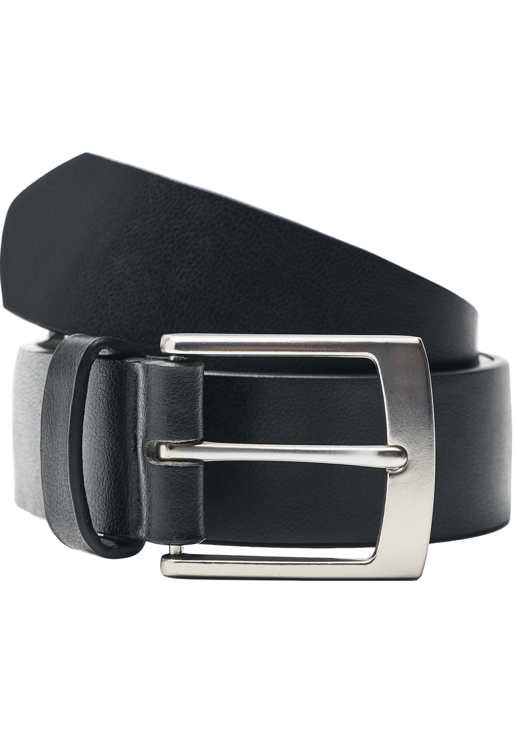 Leather effect belt — Black