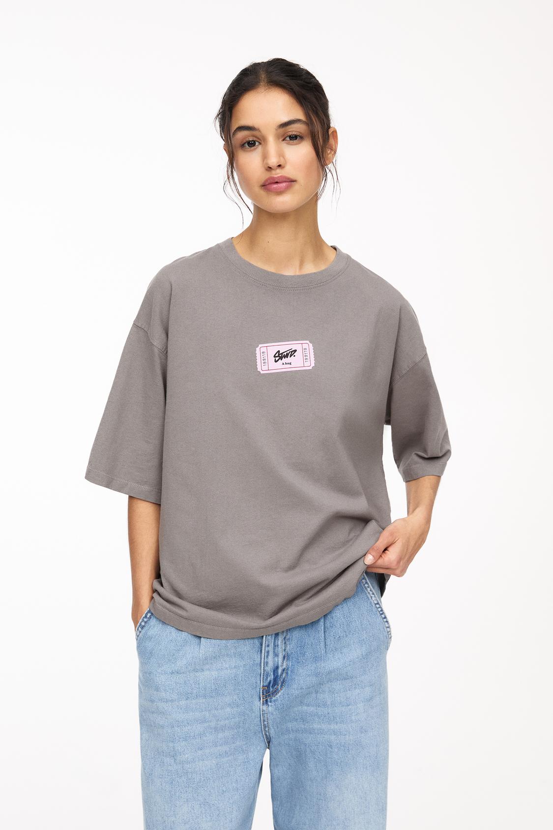 Camisetas Básicas Camiseta Oversize Pull And Bear Camisetas Lisas