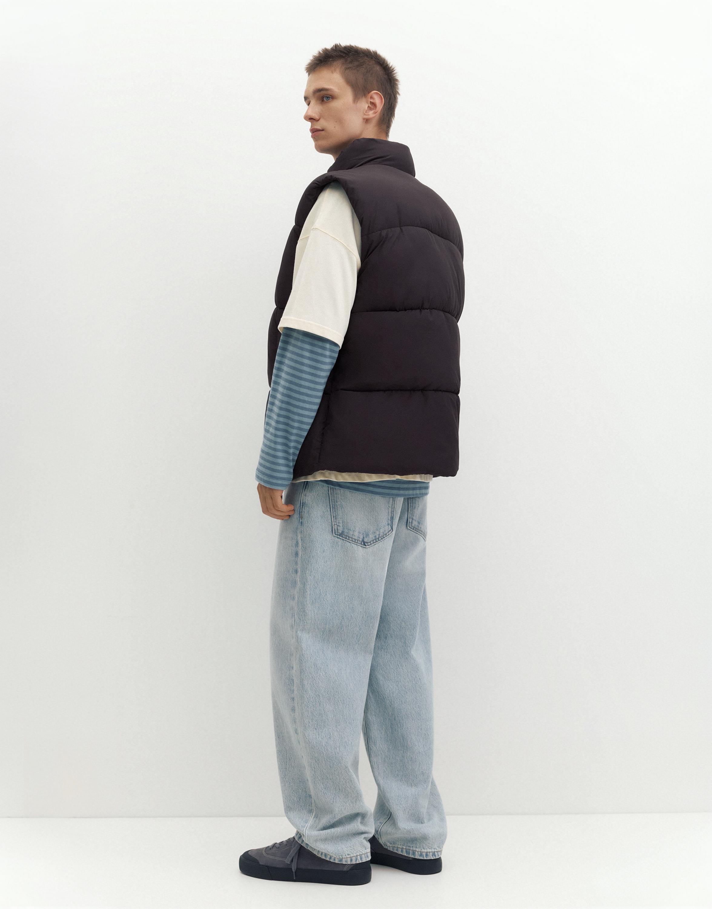 STWD quilted gilet — Black