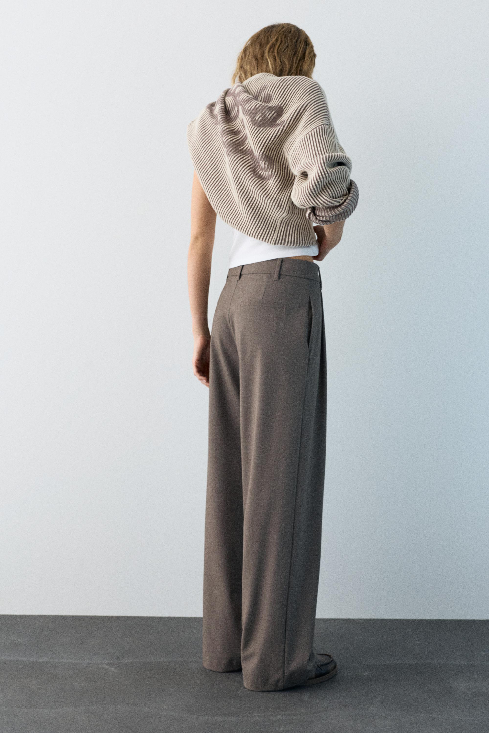 Darted smart trousers — Taupe