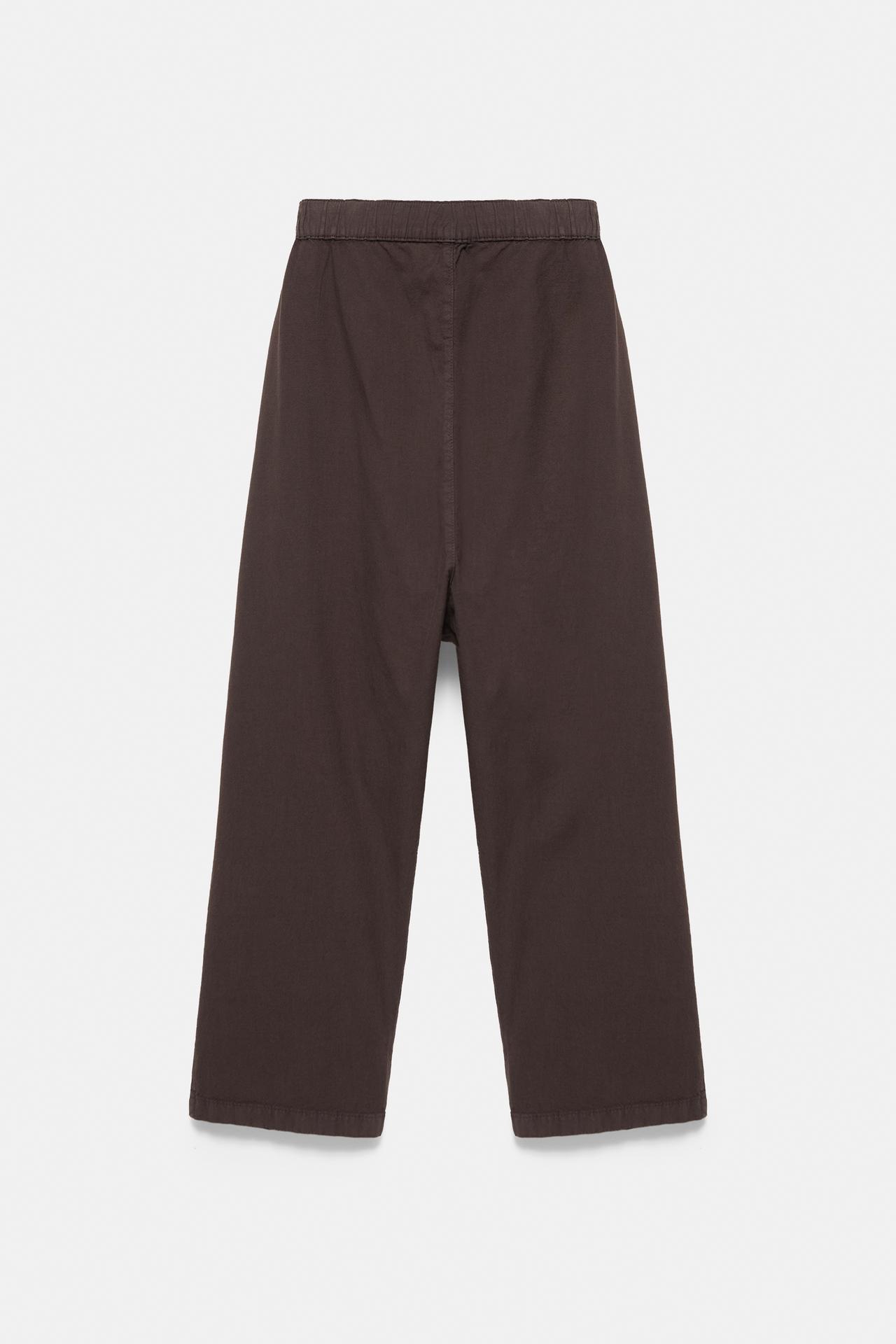 Baggy sarouel trousers with drawstring — Brown