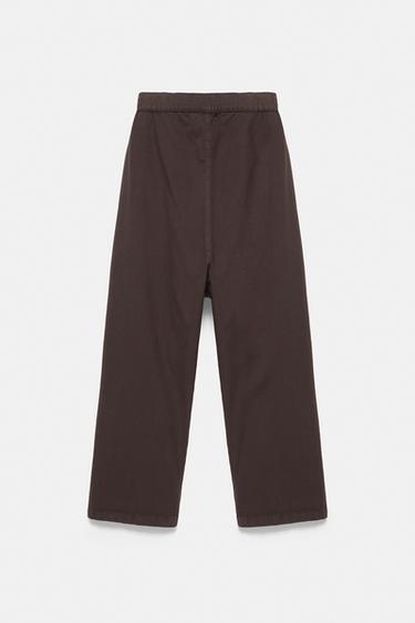 Baggy sarouel trousers with drawstring — Brown 5