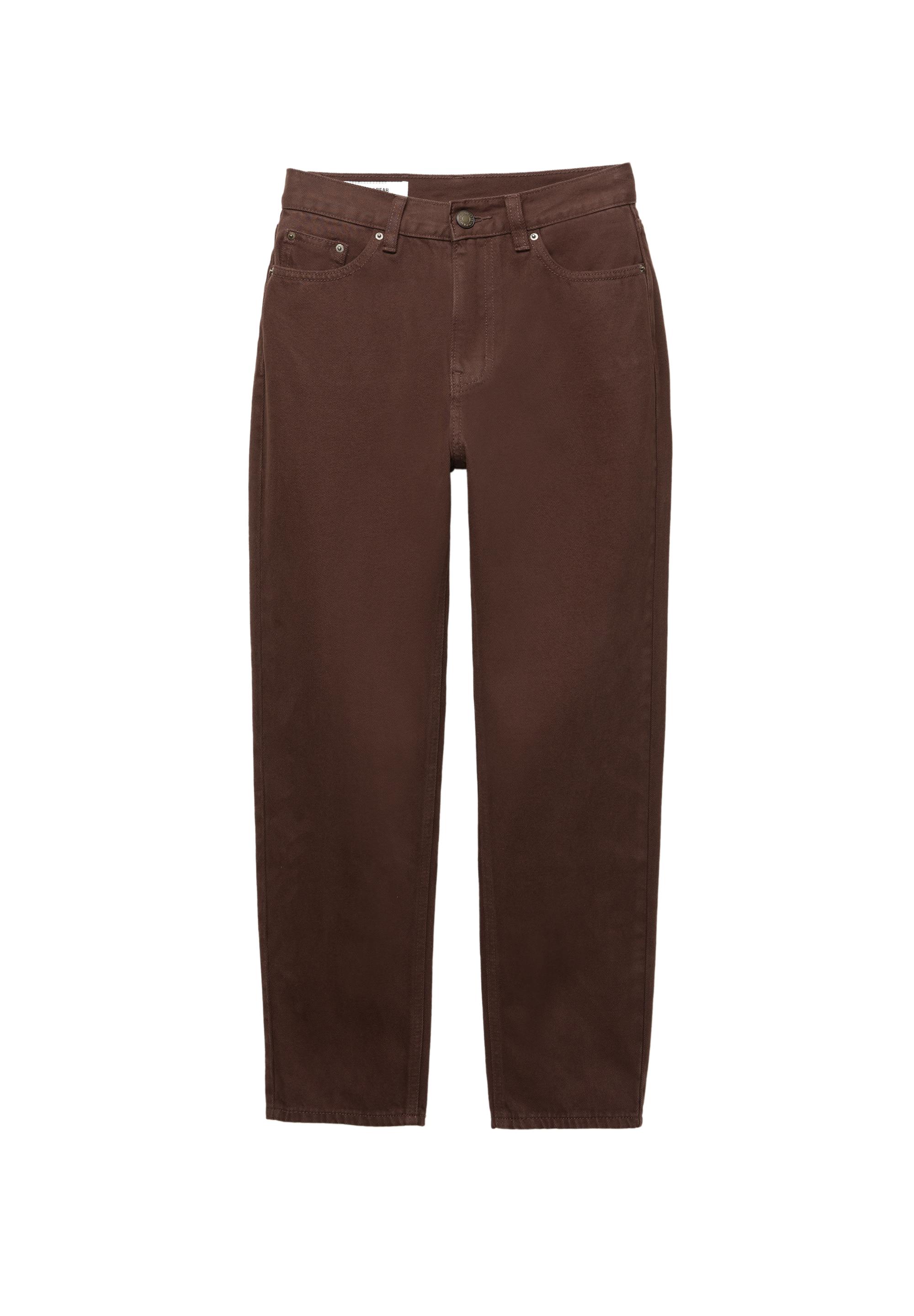 High-waist mom jeans — Brown