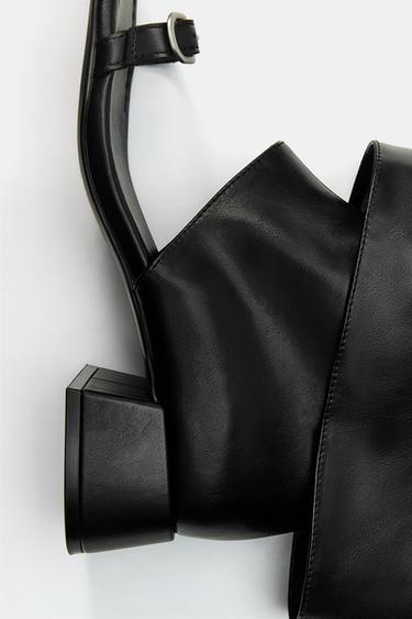 Heeled ankle-boot sandals — Black 5