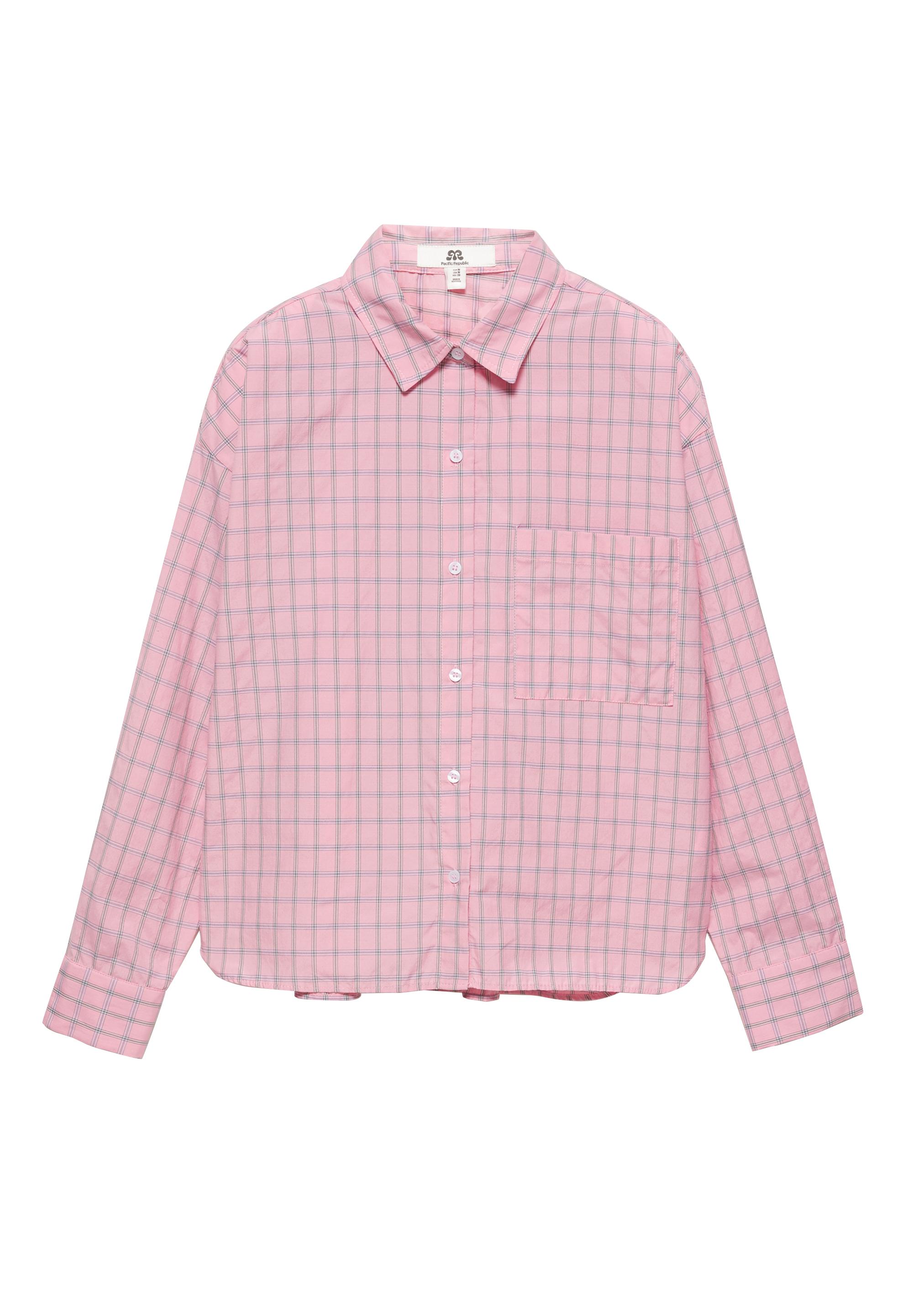 Check pocket shirt — Pink