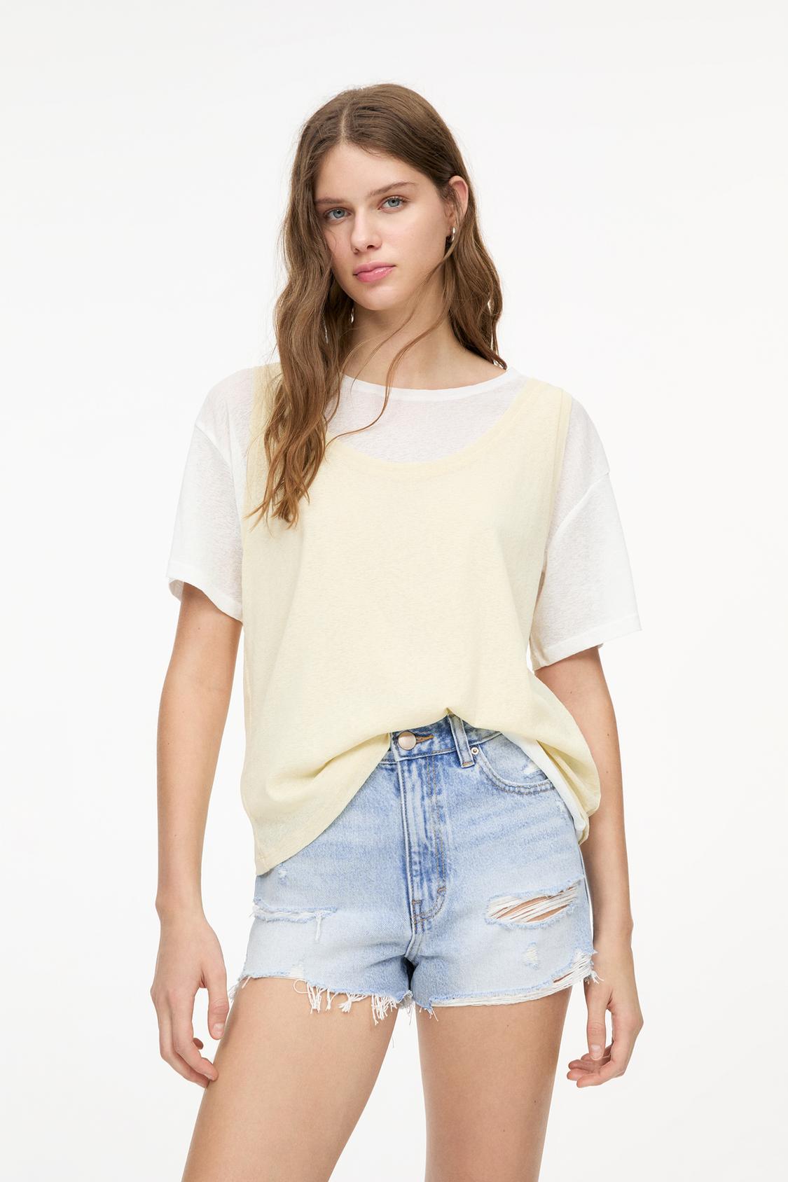 Pantalones Cortos Pantalon Vaquero Mujer Pull And Bear Short