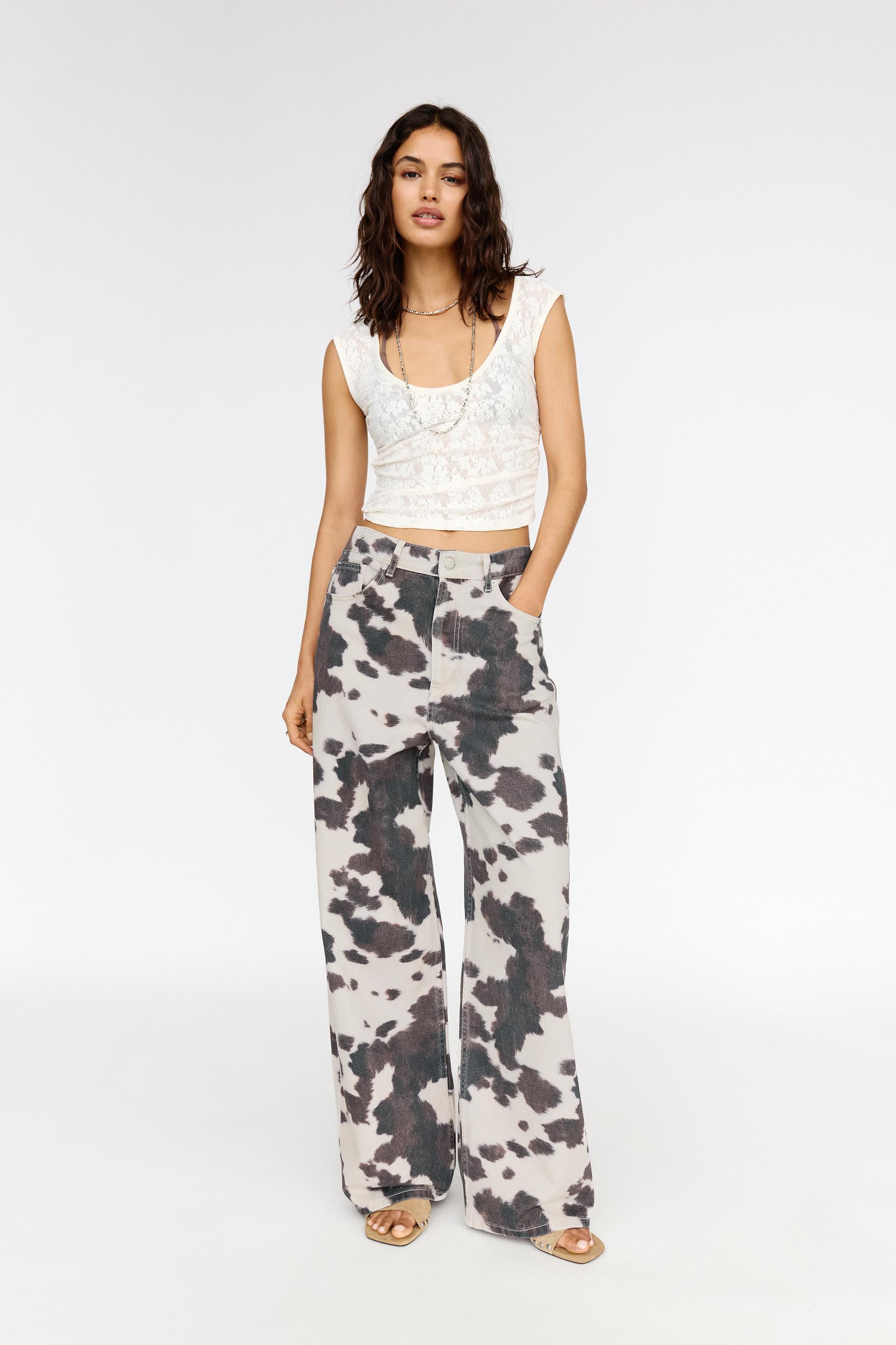 Pantalon Cargo Pantalon Motif Vache Pantalon Cargo à Imprimé Vache