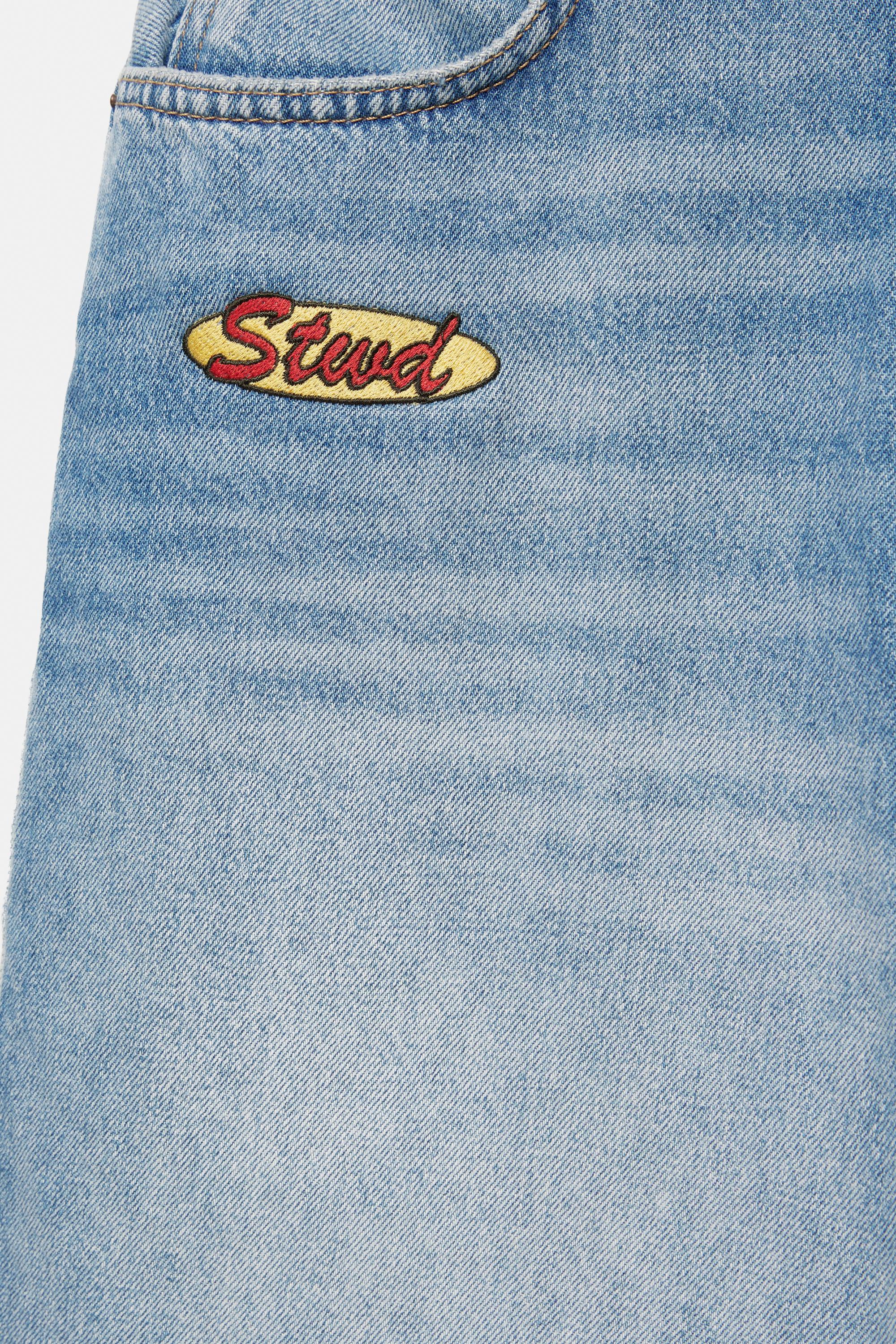Skater denim Bermuda shorts — Medium blue