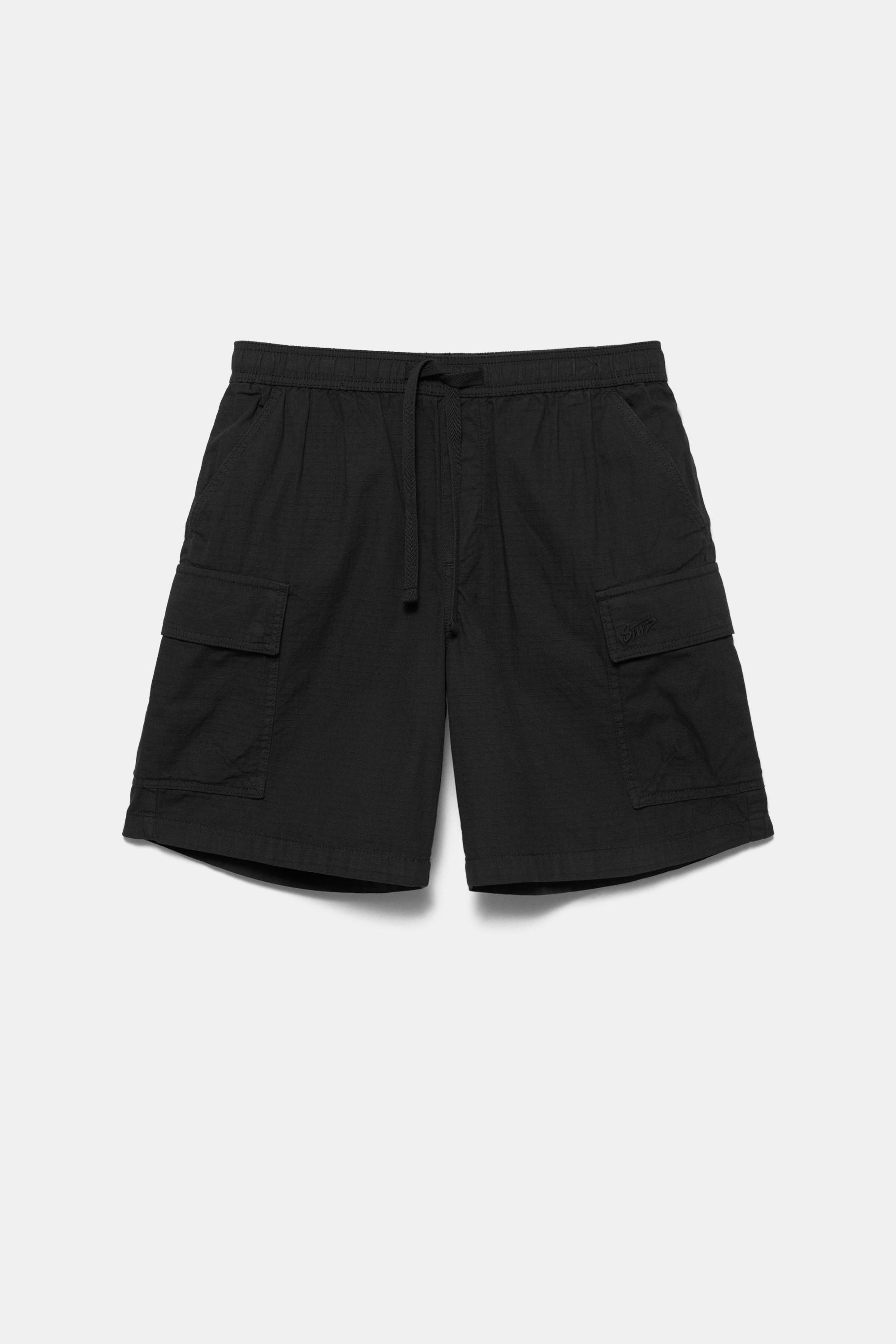 Ripstop cargo Bermuda shorts — Black