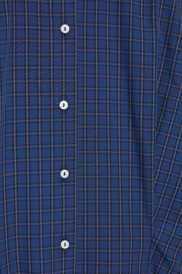 Oversize check shirt — Navy 7
