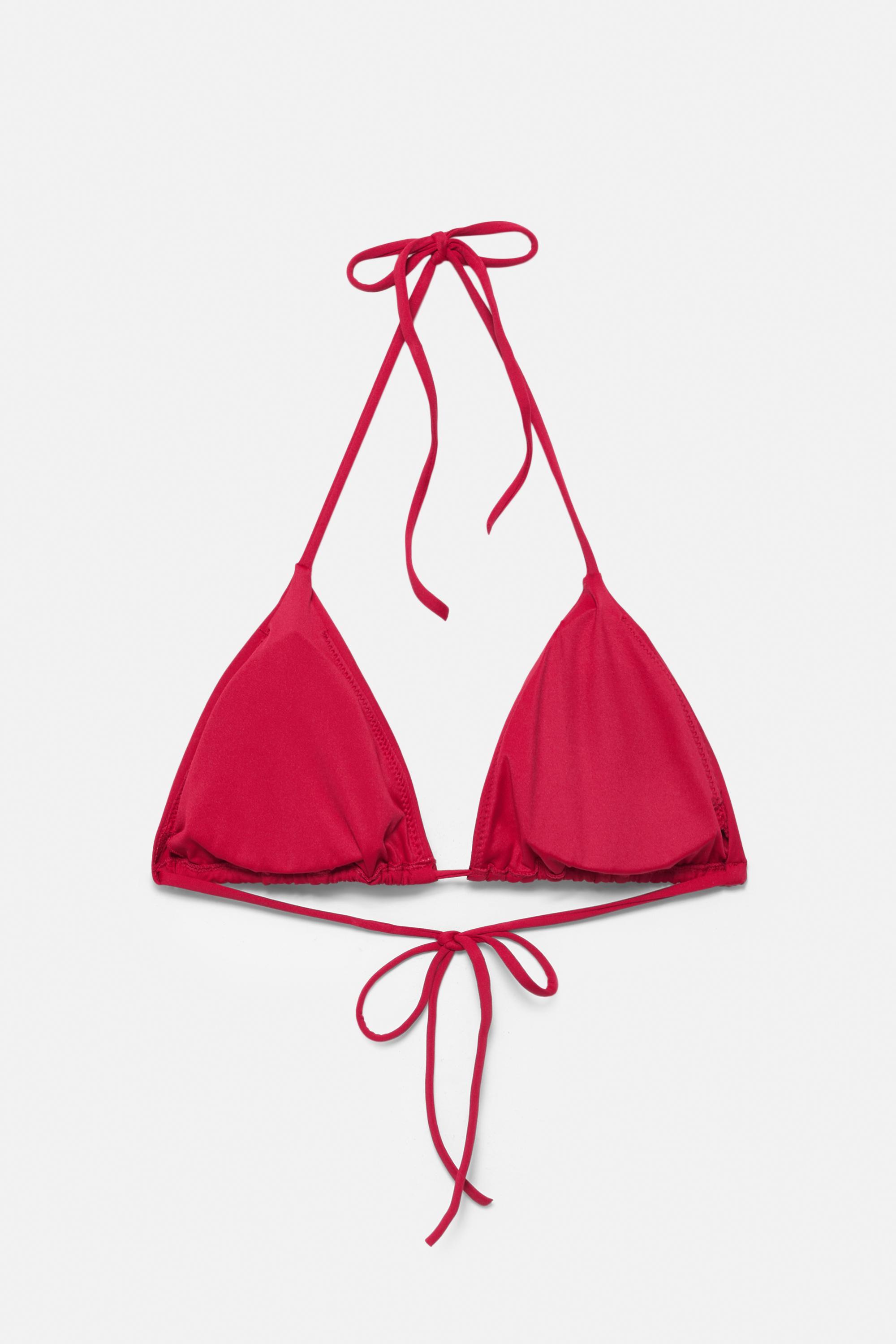 Triangle bikini top — Red