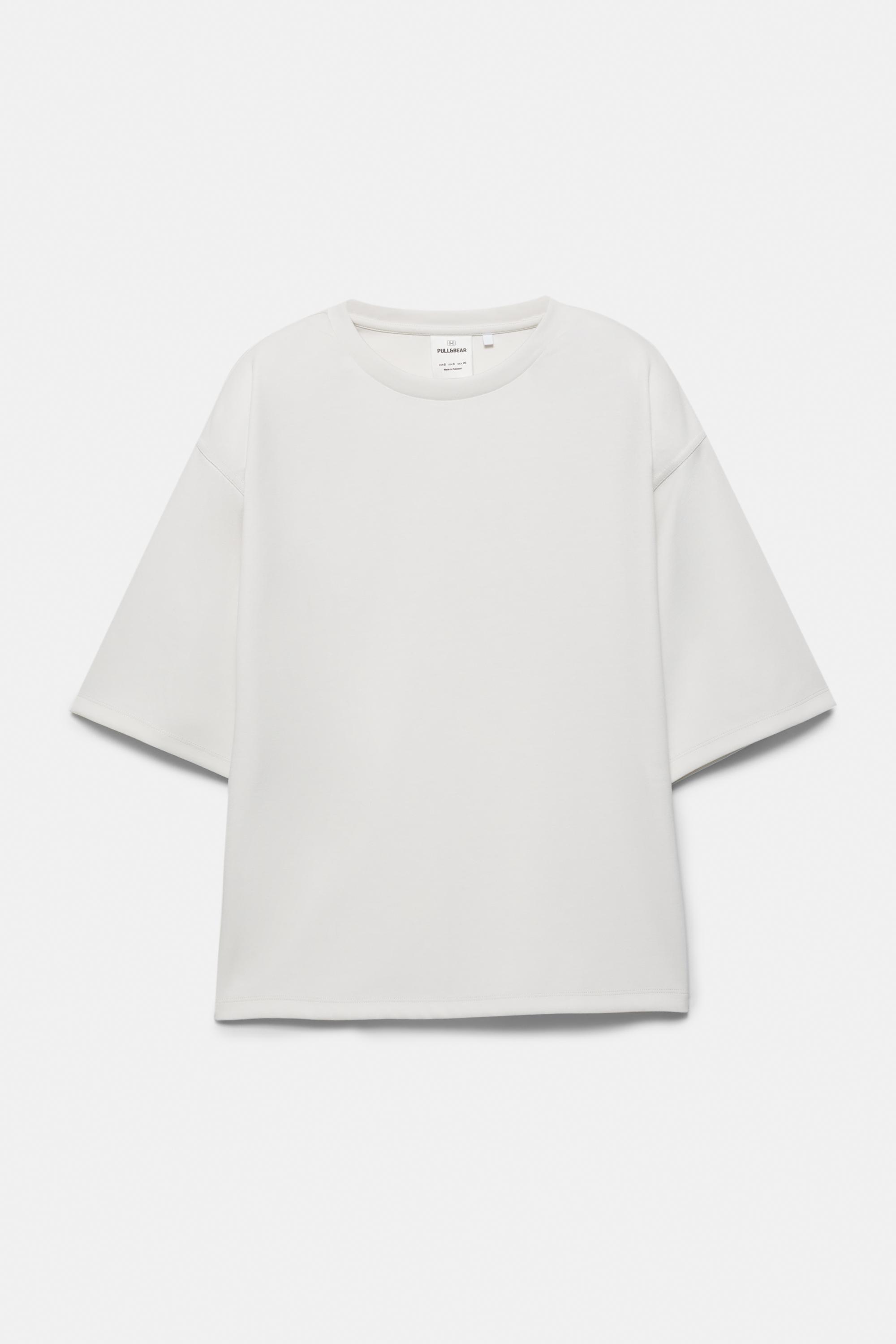 Soft-touch short sleeve T-shirt — Ecru