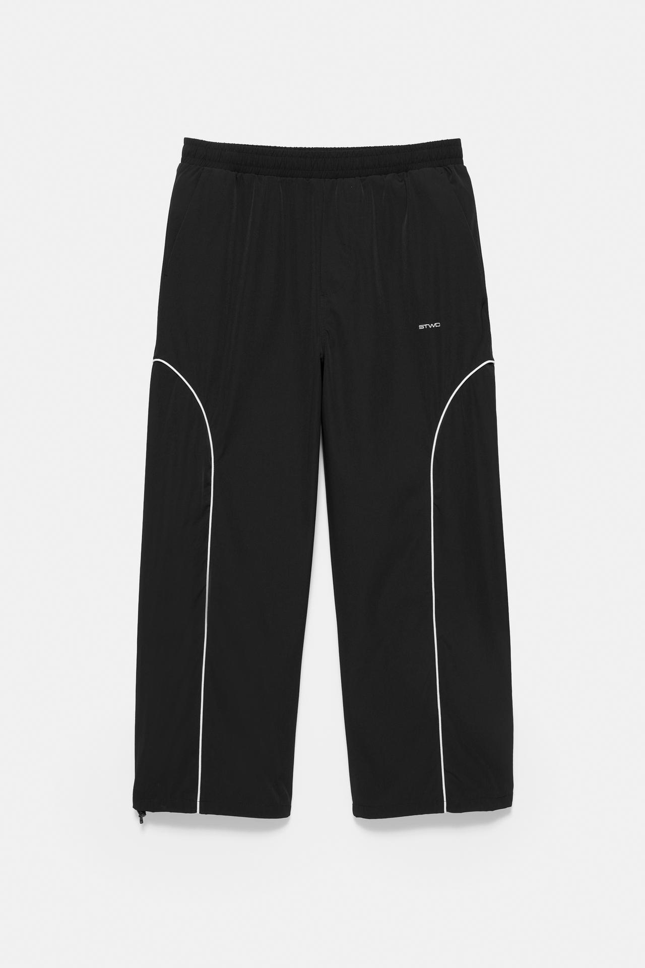 Technical jogger trousers with piping — Black