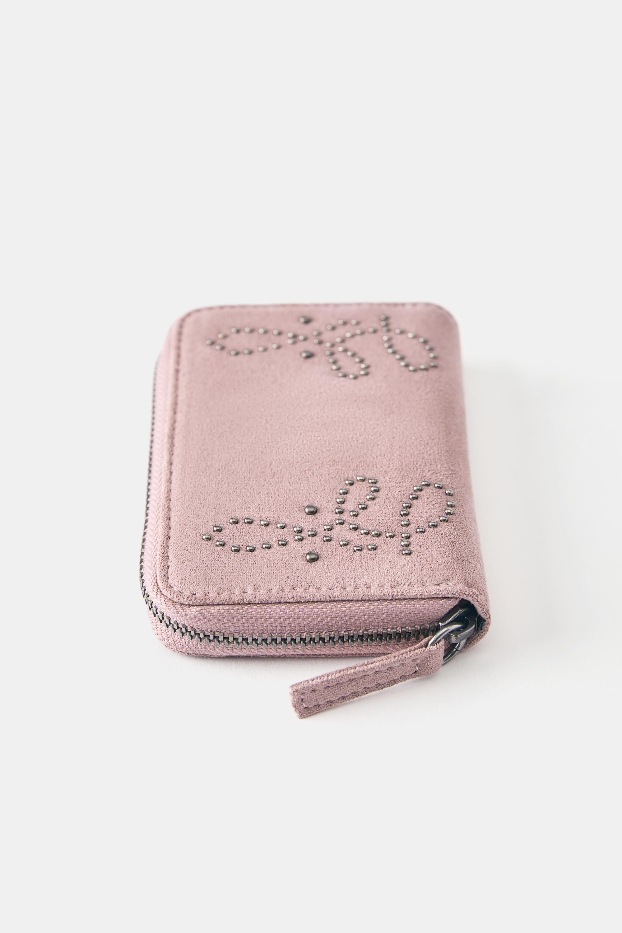 Studded wallet — Pink