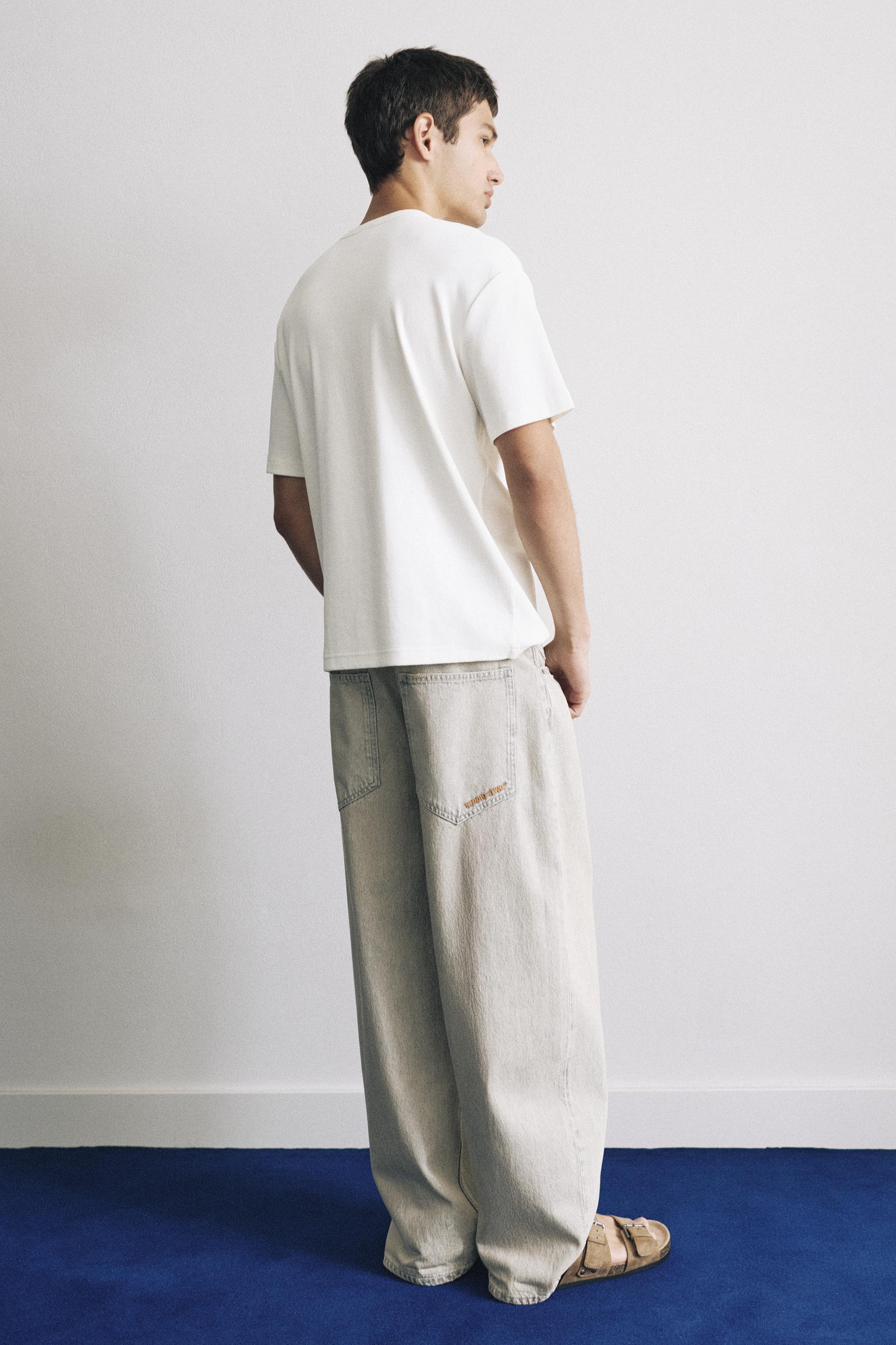 Slim-fit Henley T-shirt — White