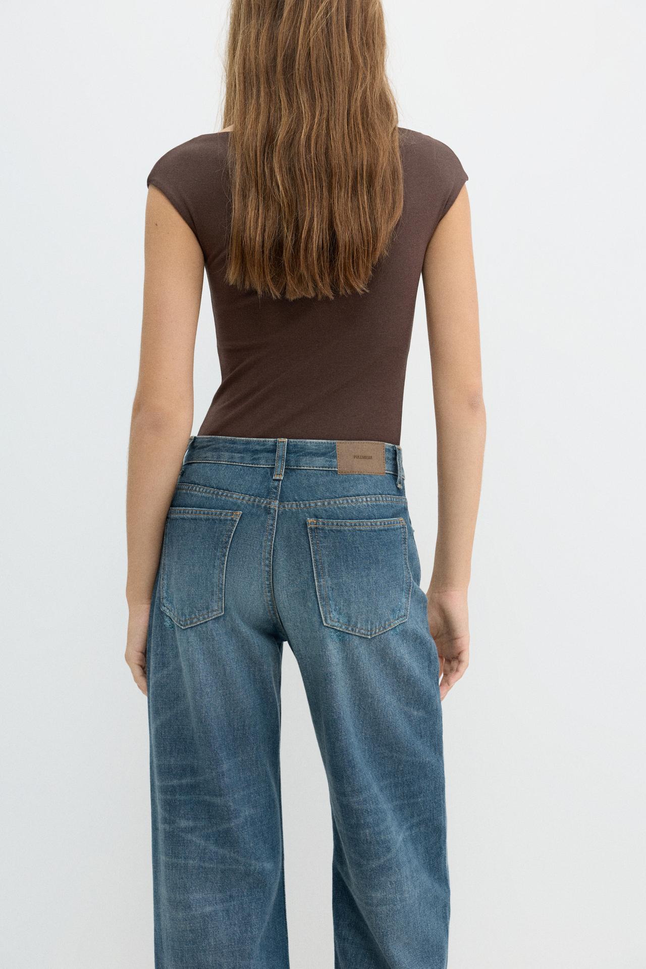 Boat neck bodysuit — Brown