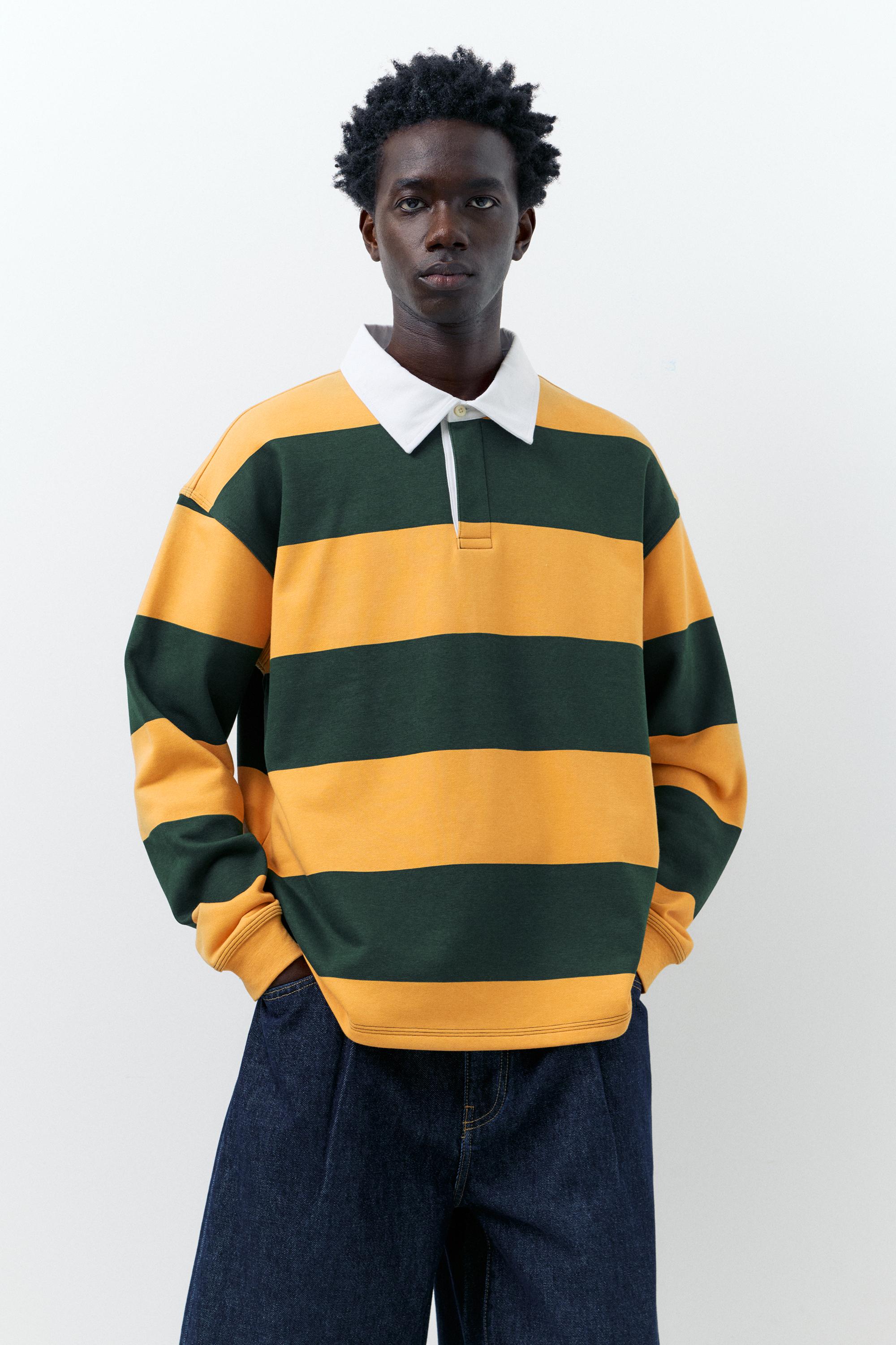 Çizgili uzun kollu polo - Görsel 7