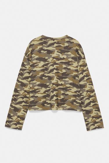 Long sleeve printed T-shirt — Khaki 7