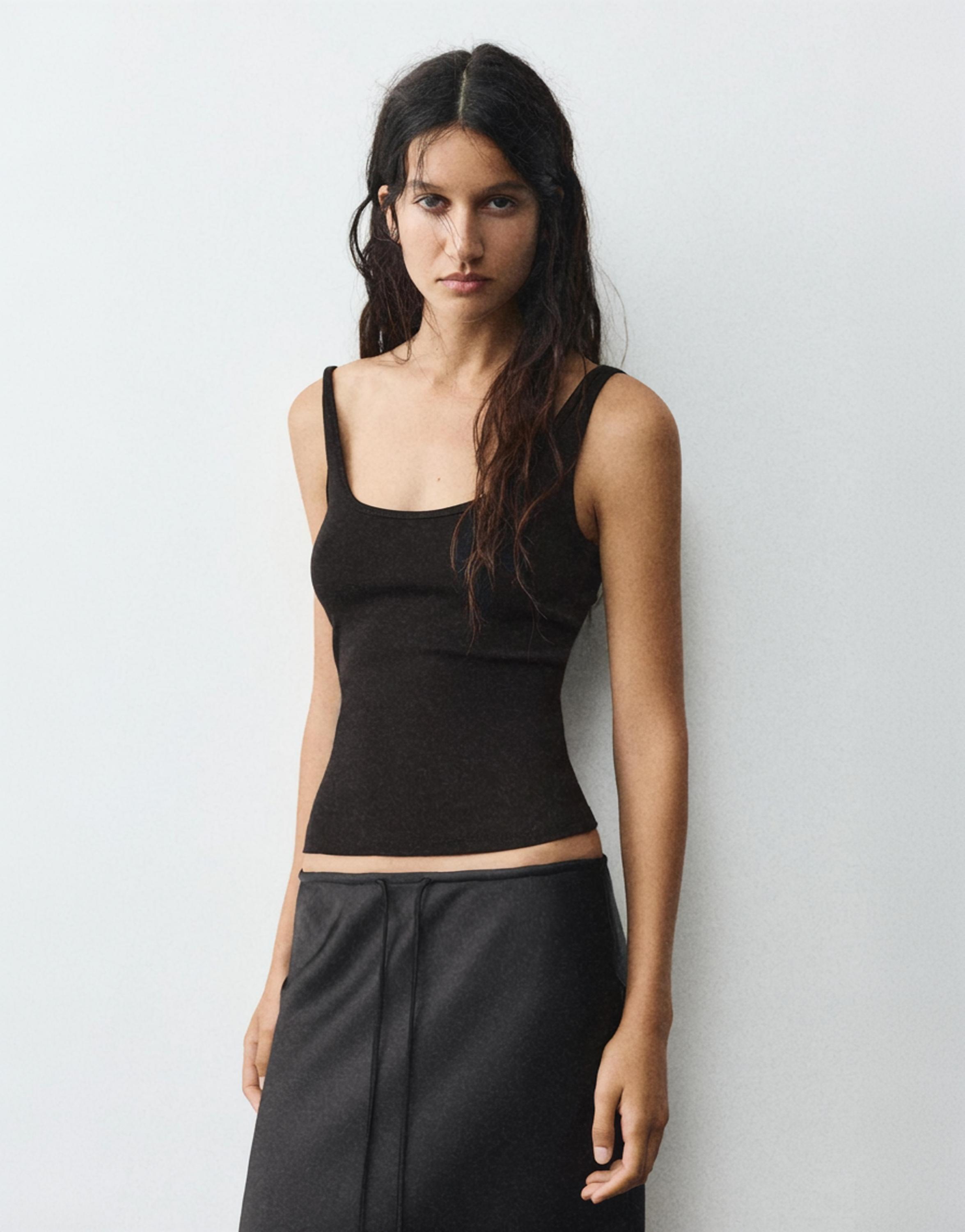 Modal tank top — Black