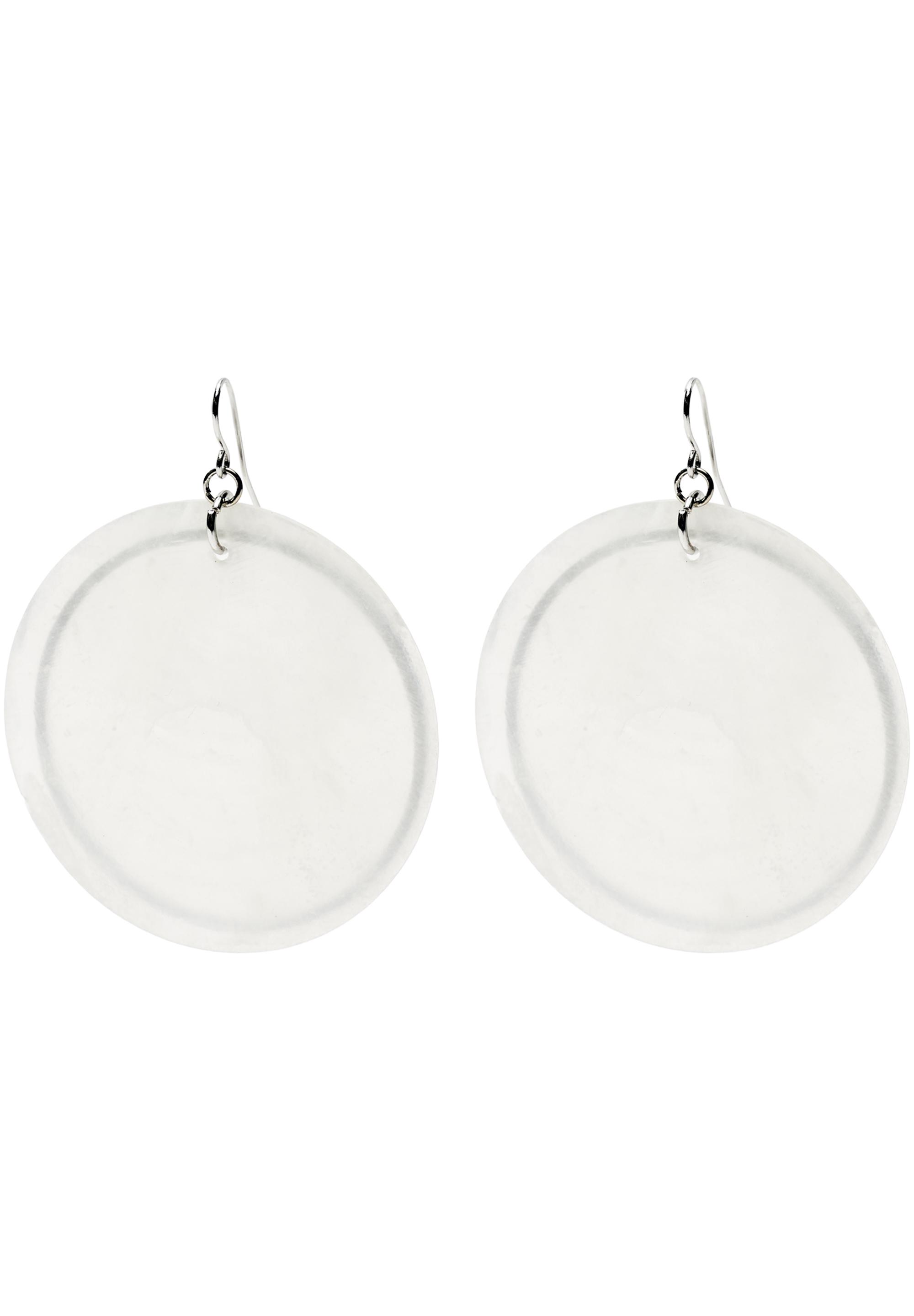 Mismatched mother-of-pearl-effect earrings — White