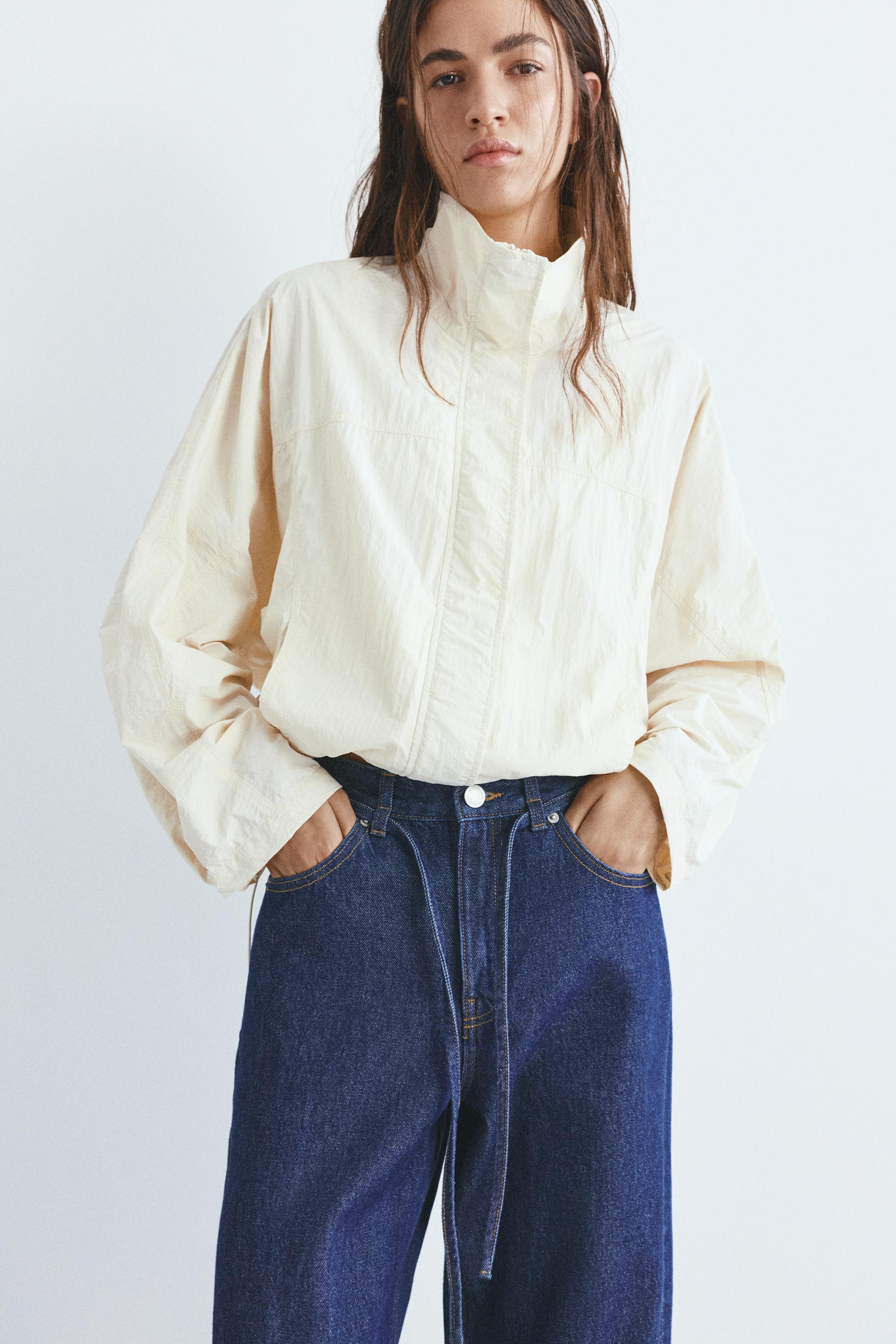 Baggy jeans with drawstring — Navy
