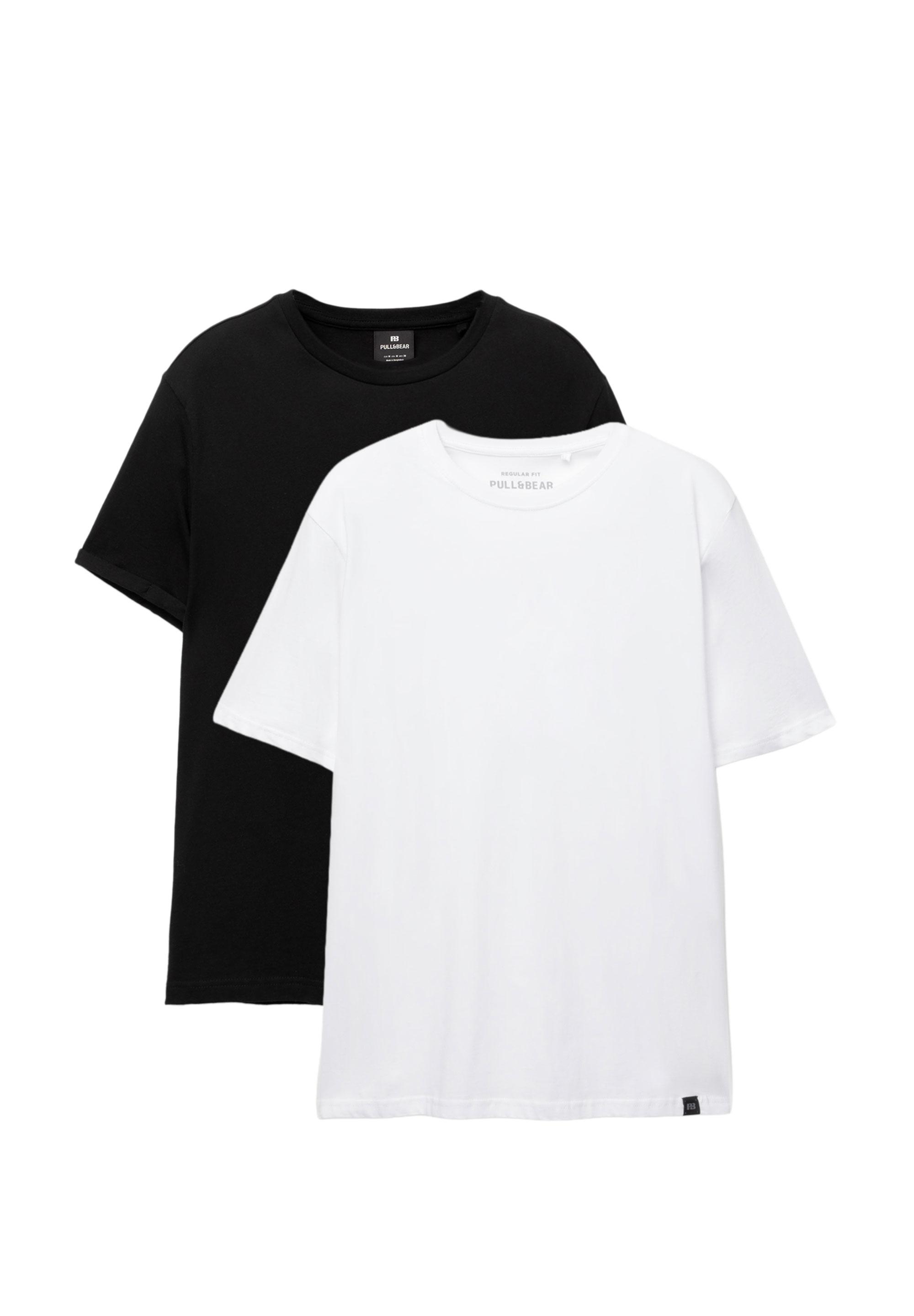 2-pack of basic T-shirts — White/Black