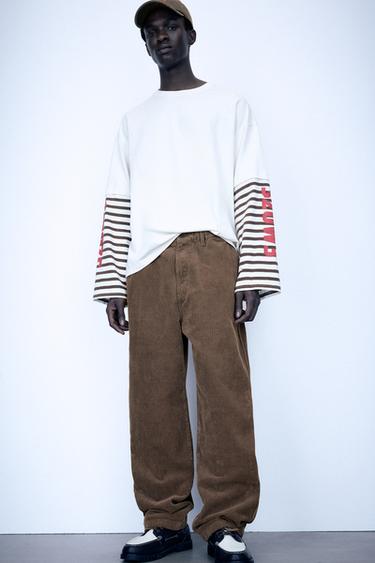 Corduroy jogger trousers — Brown 1